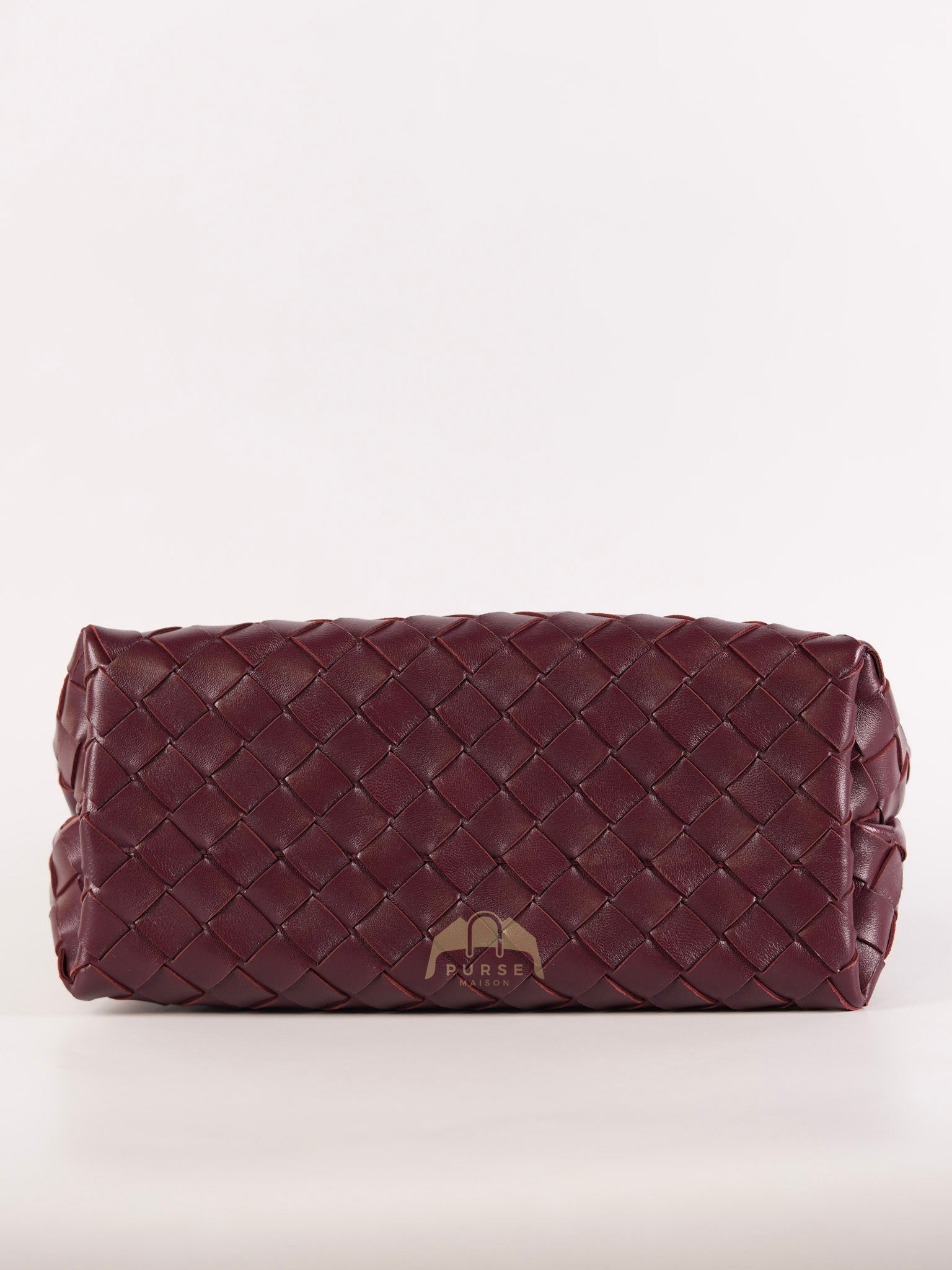 Andiamo Small in Burgundy Nappa Intrecciato Leather Shoulder Bag | Purse Maison Luxury Bags Shop