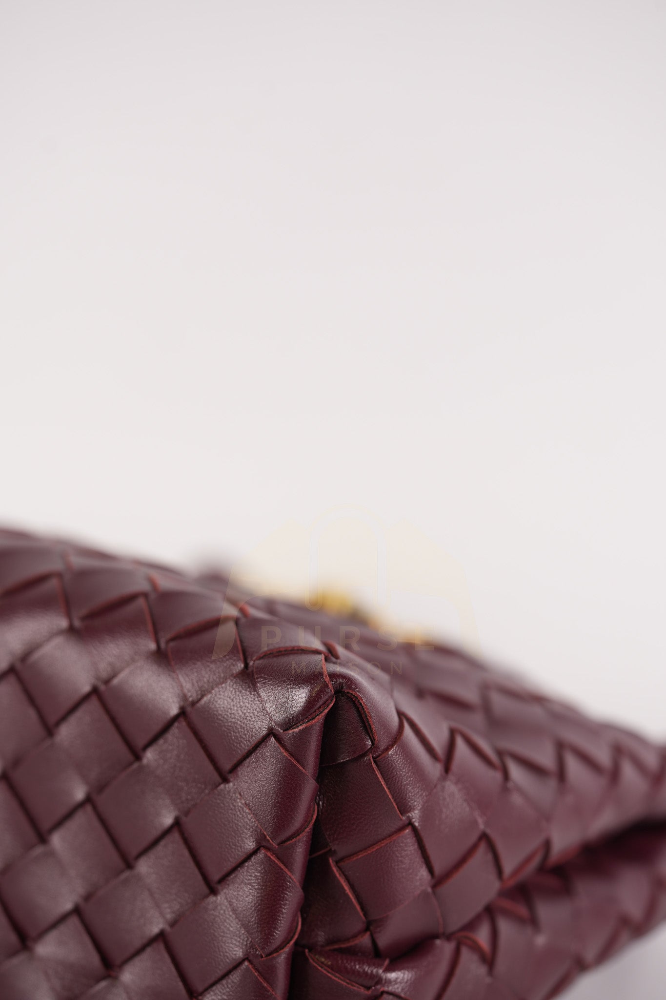Andiamo Small in Burgundy Nappa Intrecciato Leather Shoulder Bag | Purse Maison Luxury Bags Shop