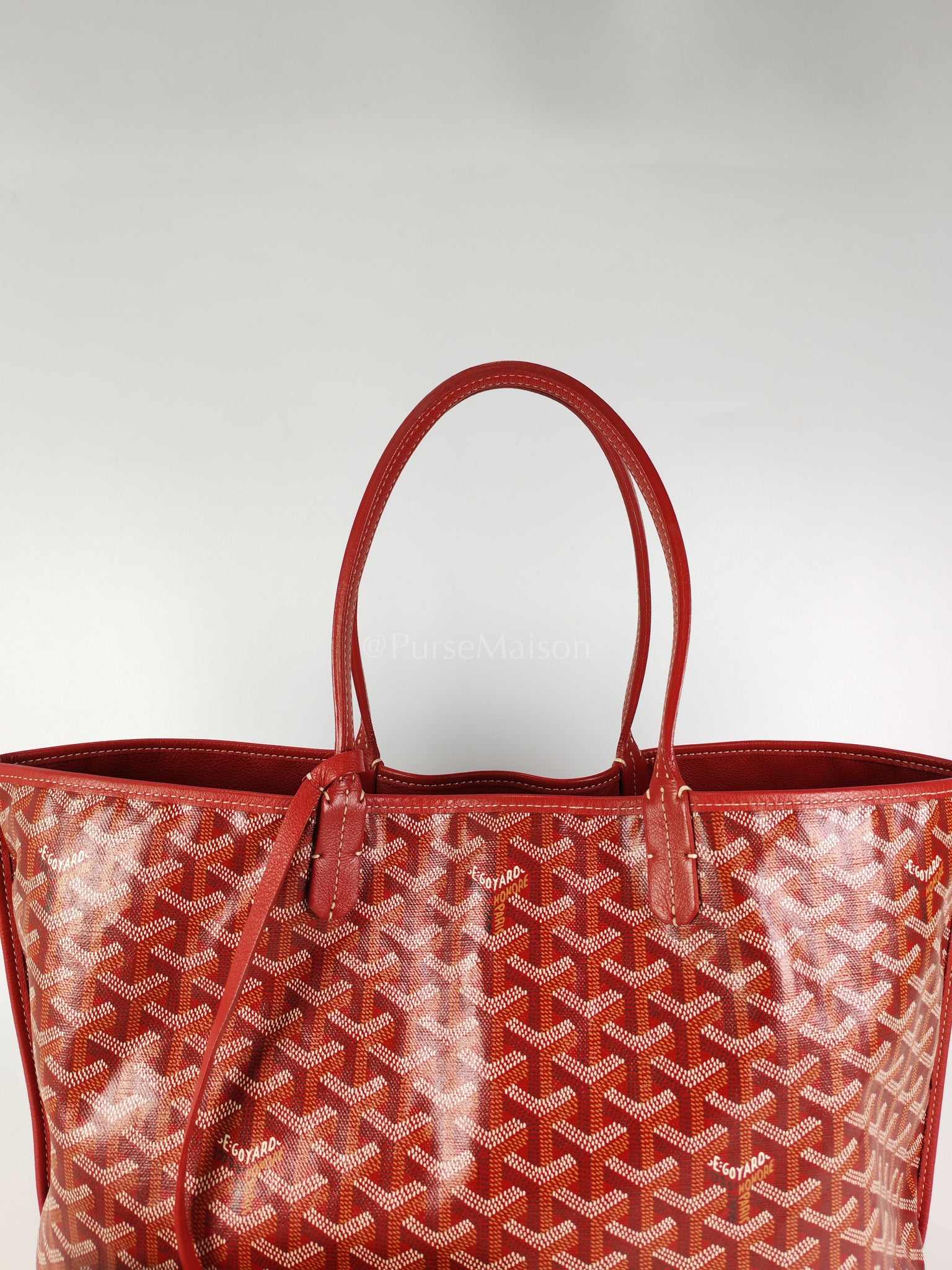 Anjou PM Bag in Red Goyardine Canvas | Purse Maison Luxury Bags Shop