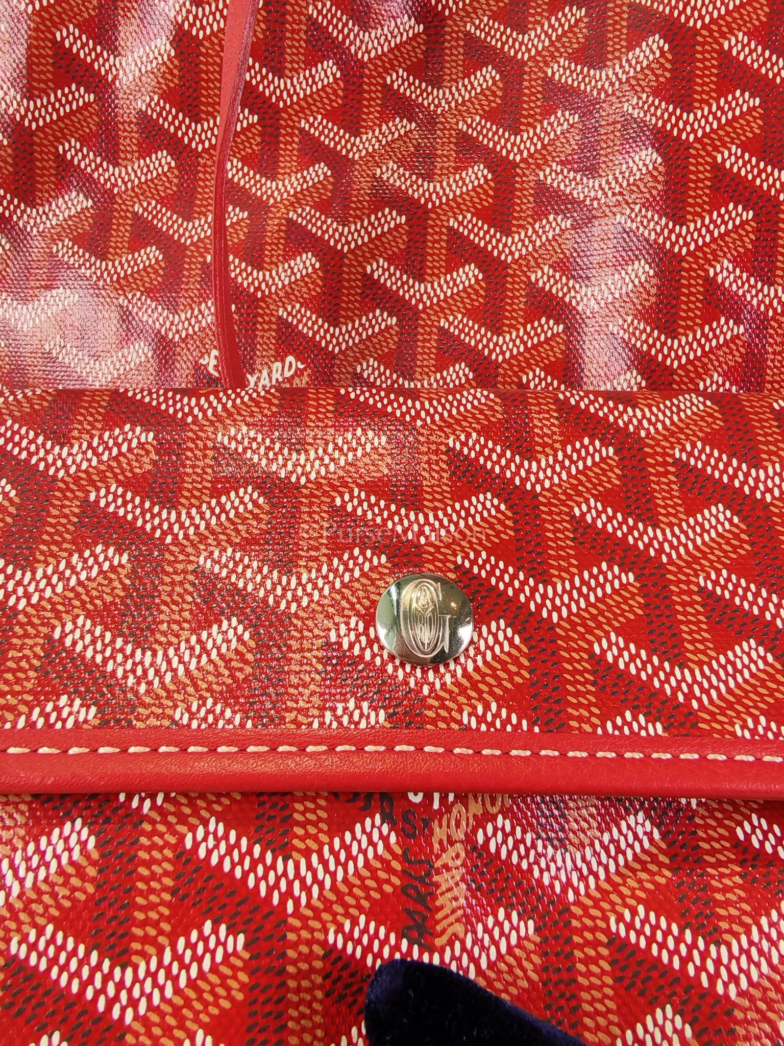 Anjou PM Bag in Red Goyardine Canvas | Purse Maison Luxury Bags Shop