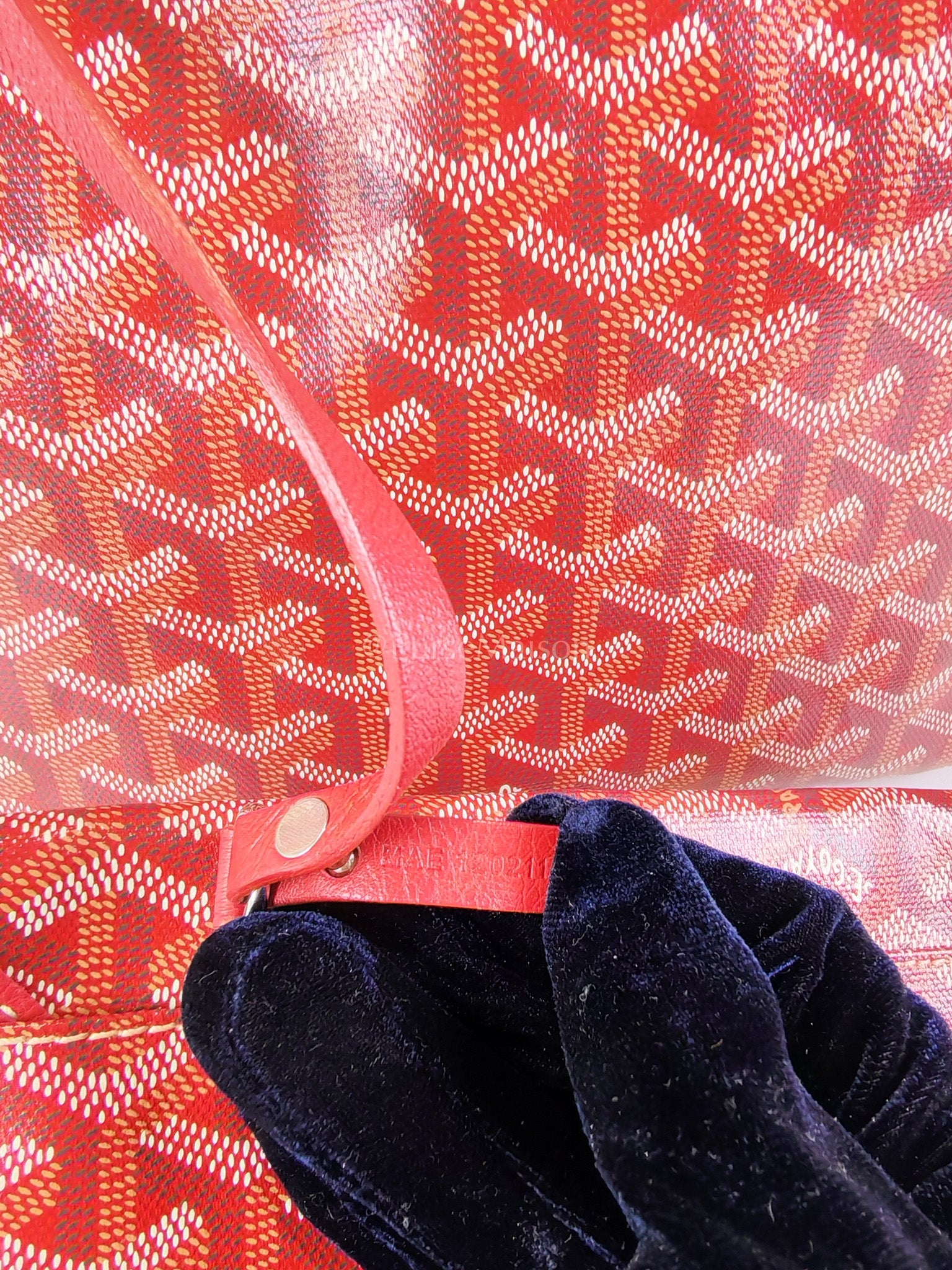 Anjou PM Bag in Red Goyardine Canvas | Purse Maison Luxury Bags Shop