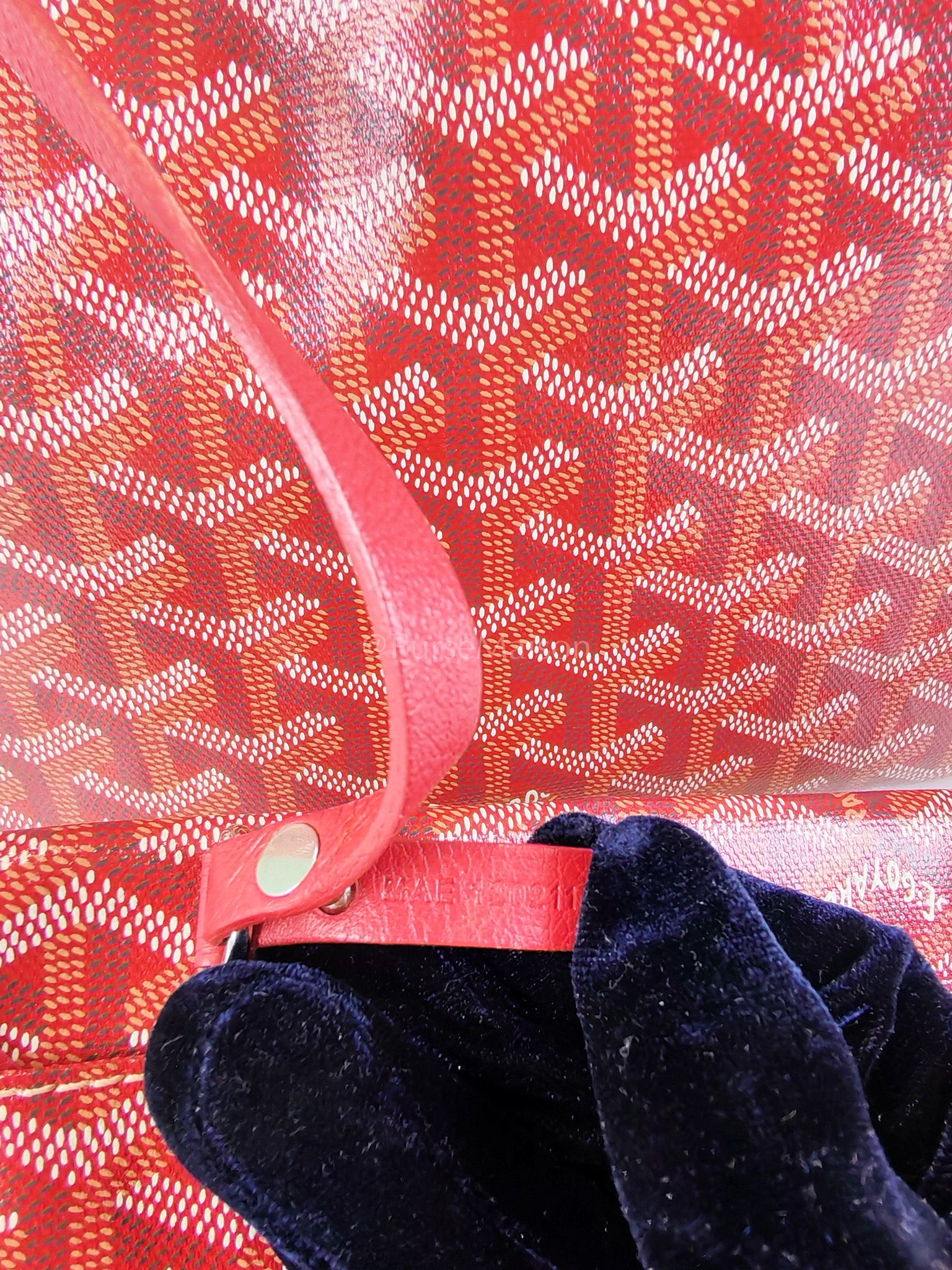 Anjou PM Bag in Red Goyardine Canvas | Purse Maison Luxury Bags Shop