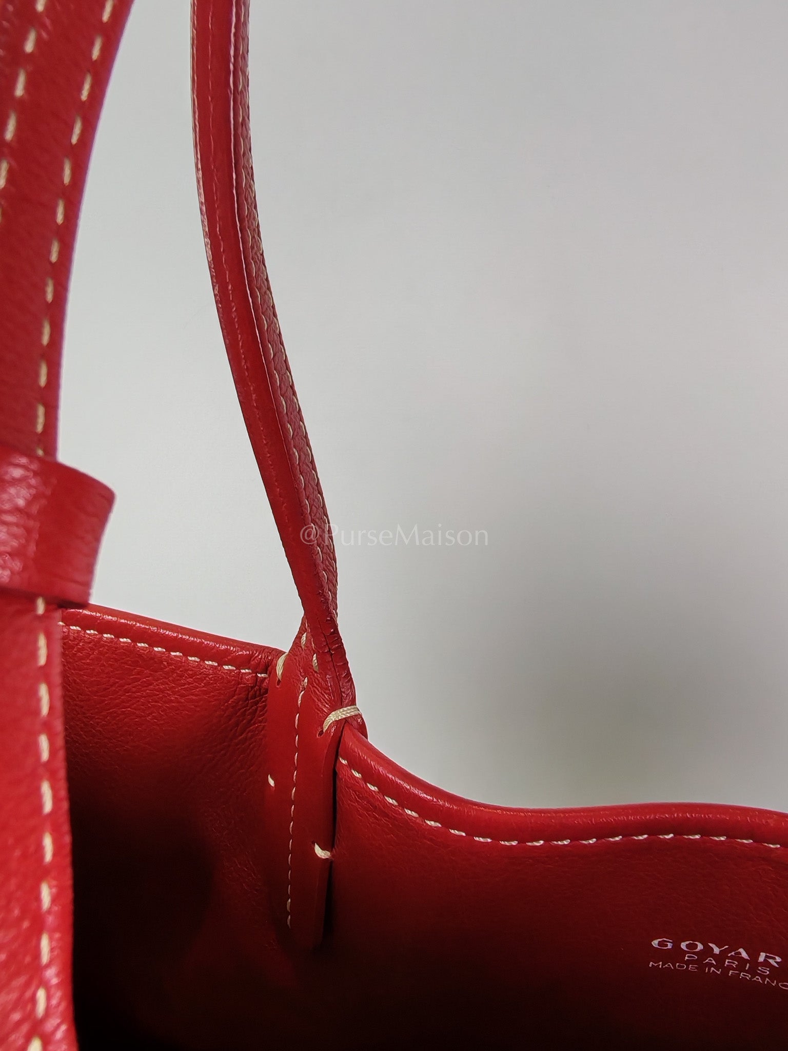 Anjou PM Bag in Red Goyardine Canvas | Purse Maison Luxury Bags Shop