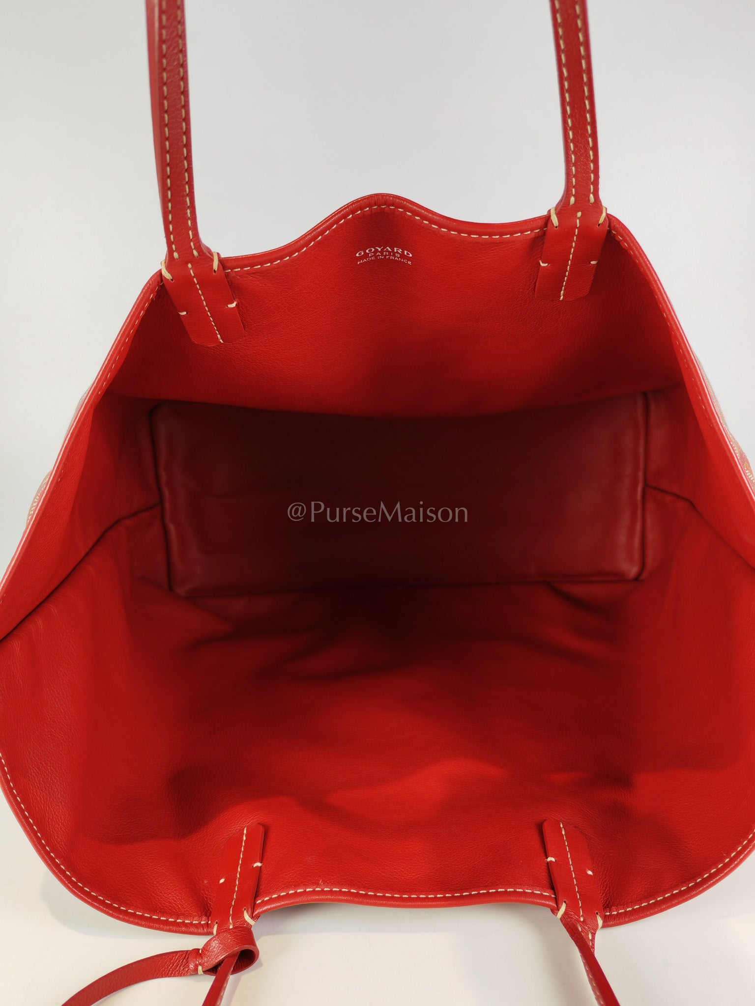 Anjou PM Bag in Red Goyardine Canvas | Purse Maison Luxury Bags Shop