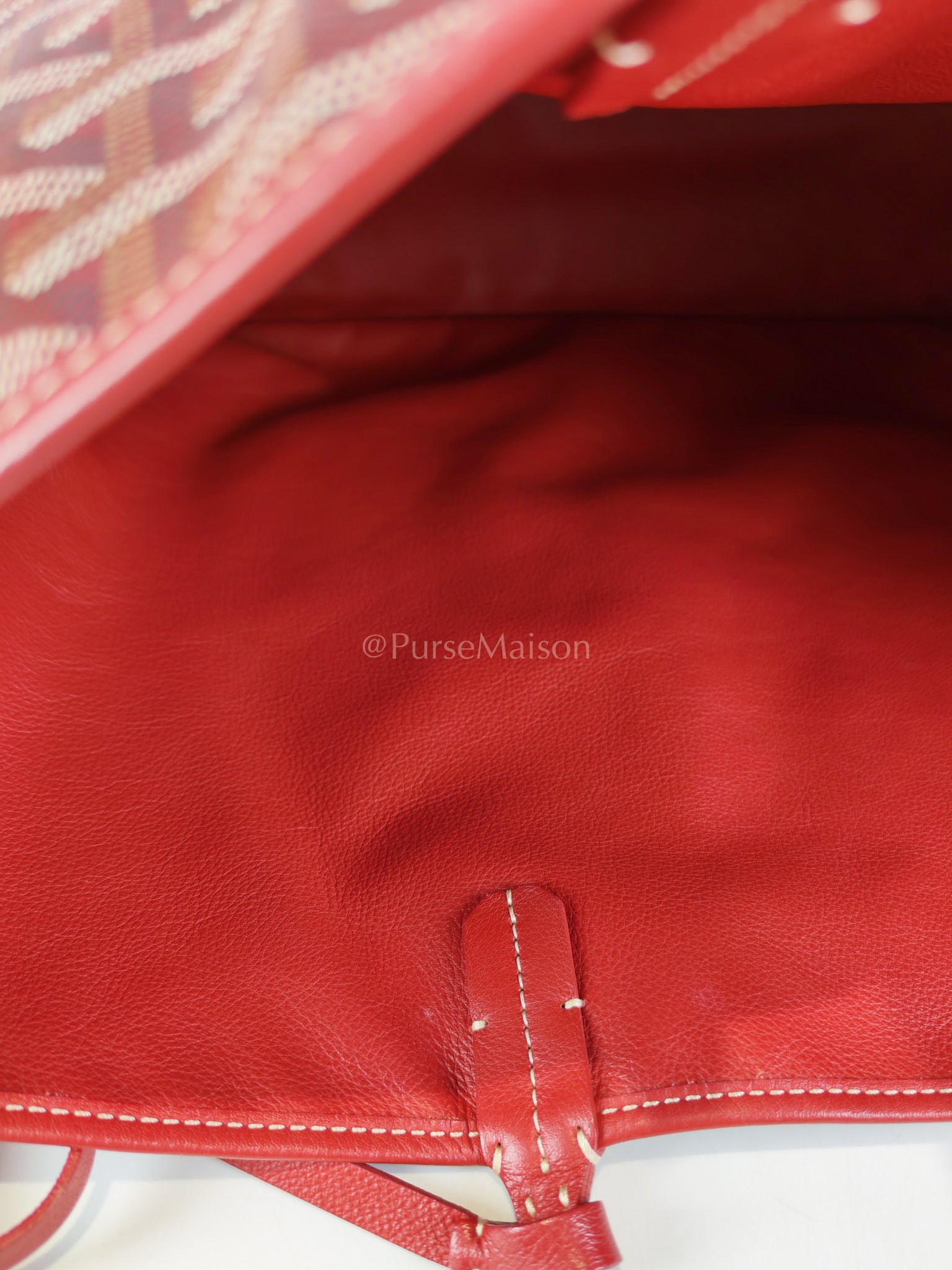 Anjou PM Bag in Red Goyardine Canvas | Purse Maison Luxury Bags Shop
