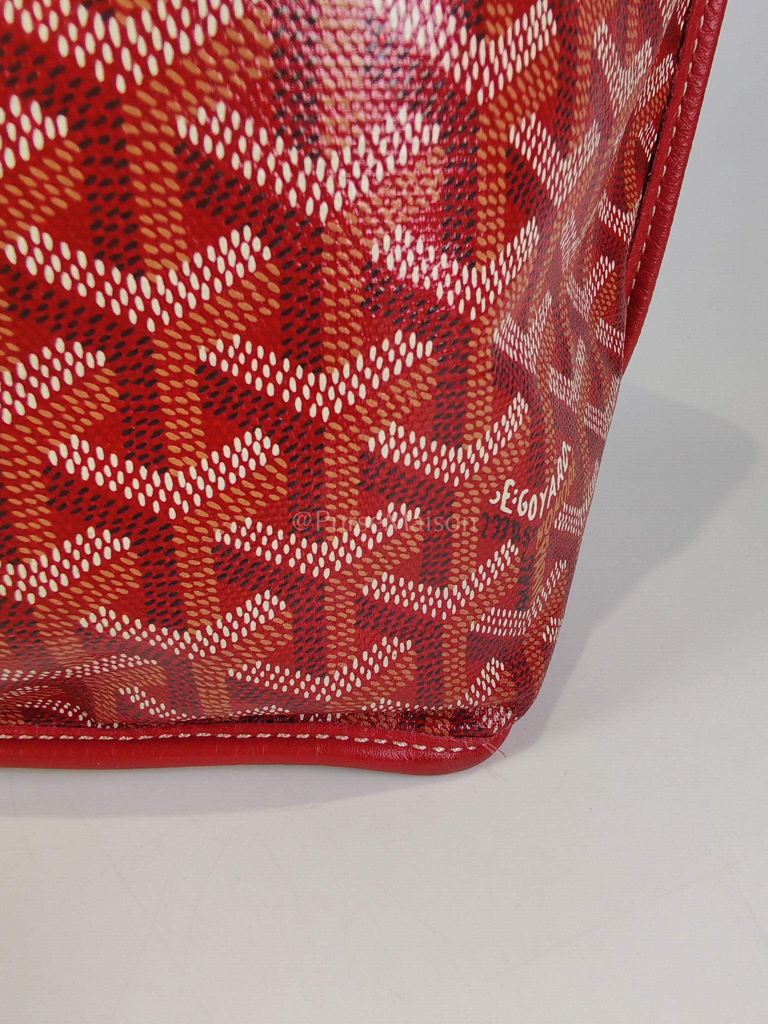 Anjou PM Bag in Red Goyardine Canvas | Purse Maison Luxury Bags Shop