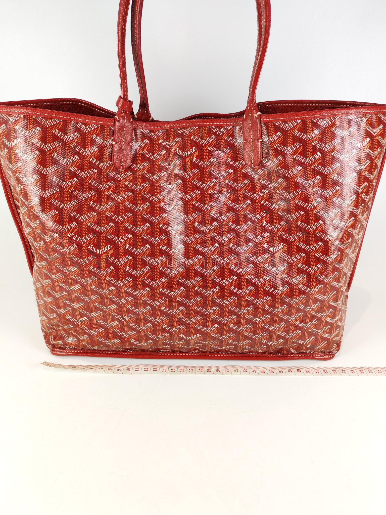 Anjou PM Bag in Red Goyardine Canvas | Purse Maison Luxury Bags Shop