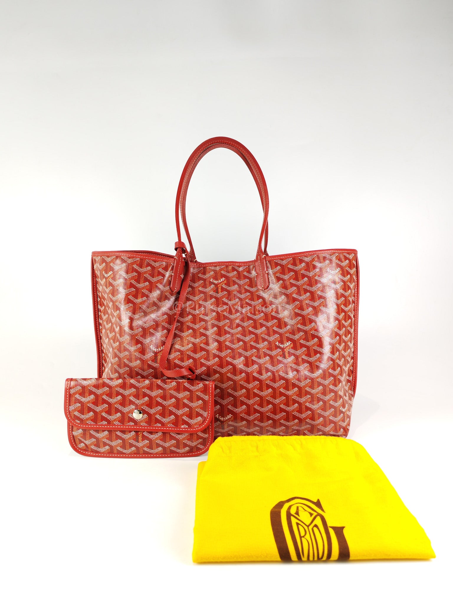 Anjou PM Bag in Red Goyardine Canvas | Purse Maison Luxury Bags Shop