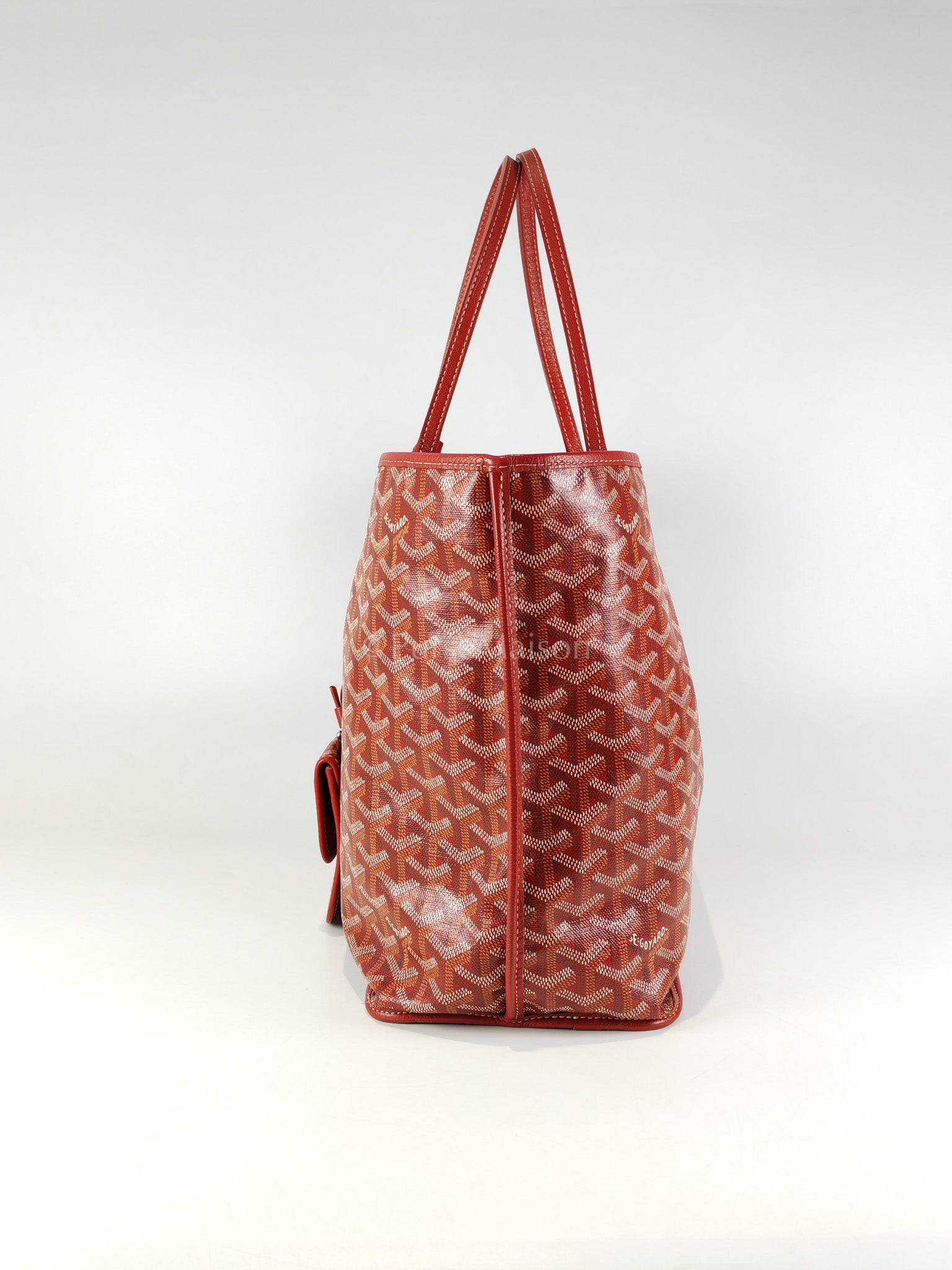 Anjou PM Bag in Red Goyardine Canvas | Purse Maison Luxury Bags Shop