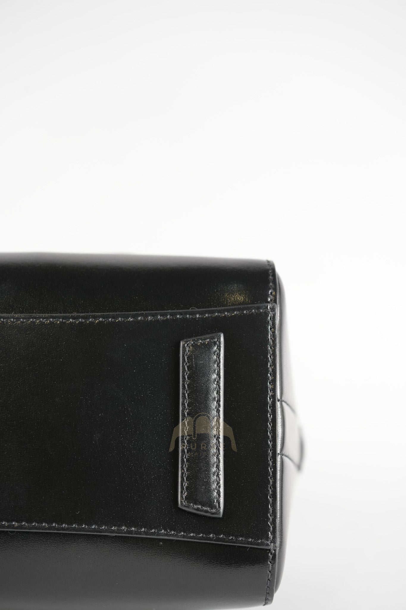 Antigona Lock Mini Handbag in Black Smooth Shiny Calfskin Leather | Purse Maison Luxury Bags Shop