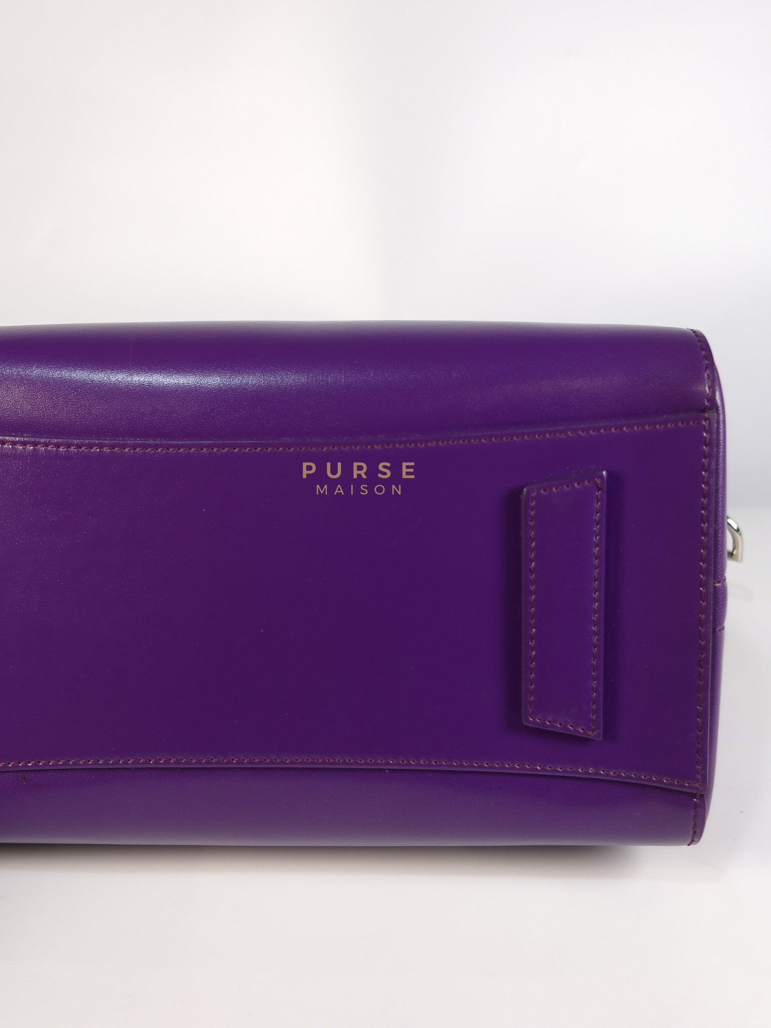 Antigona Medium Bag in Purple Shade Calfskin Leather & Silver Hardware | Purse Maison Luxury Bags Shop