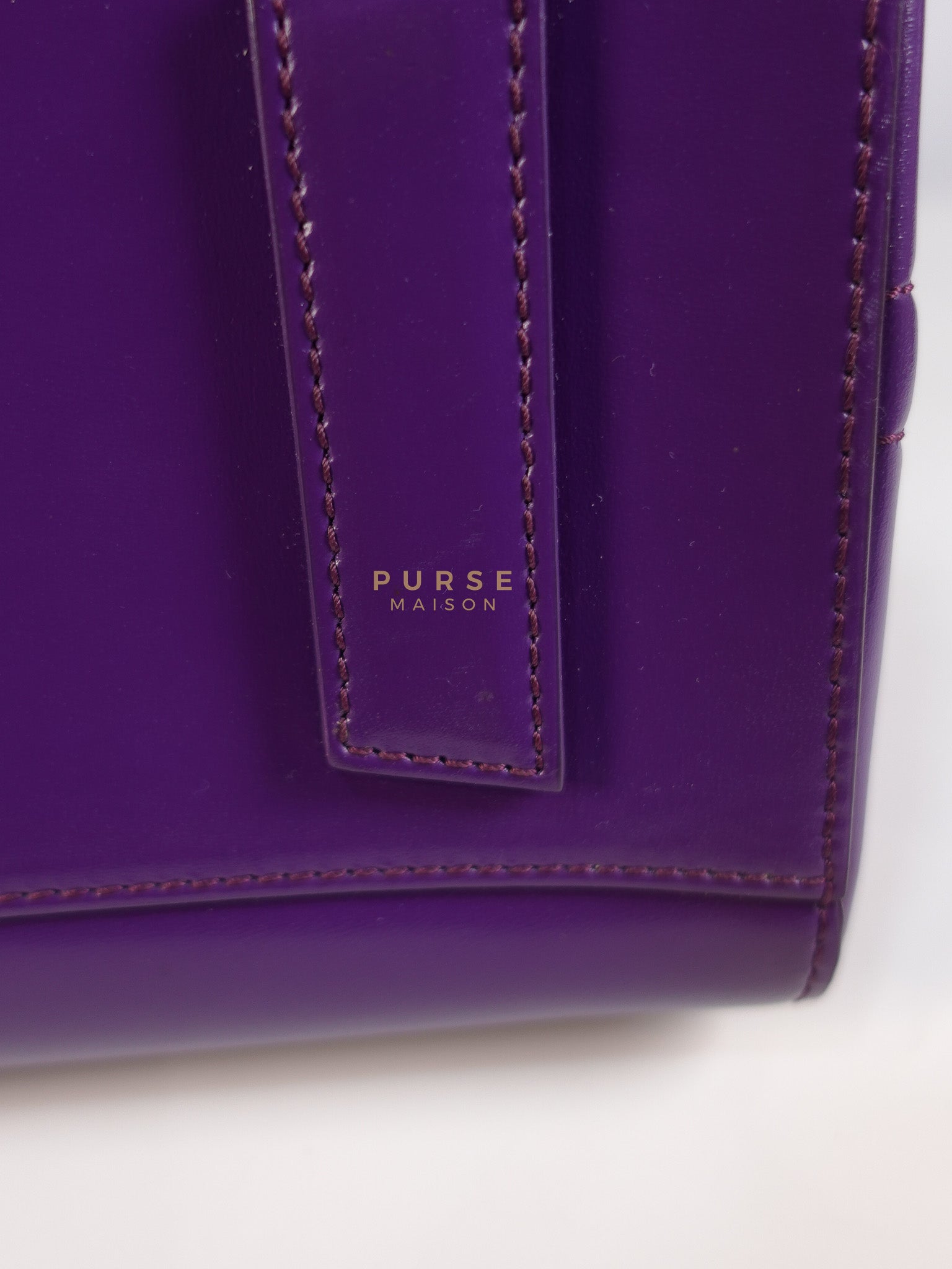 Antigona Medium Bag in Purple Shade Calfskin Leather & Silver Hardware | Purse Maison Luxury Bags Shop