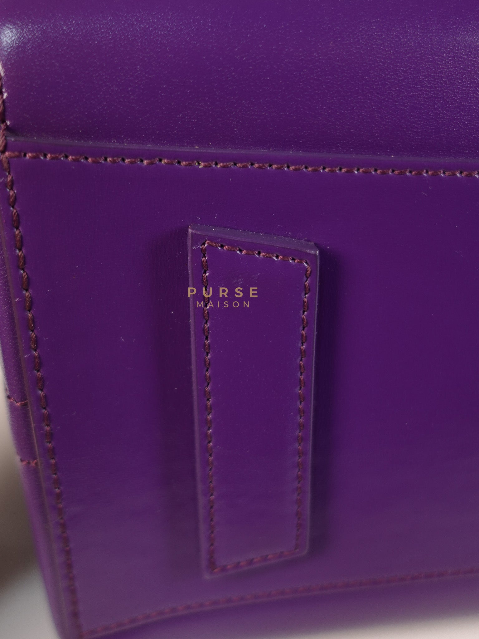 Antigona Medium Bag in Purple Shade Calfskin Leather & Silver Hardware | Purse Maison Luxury Bags Shop