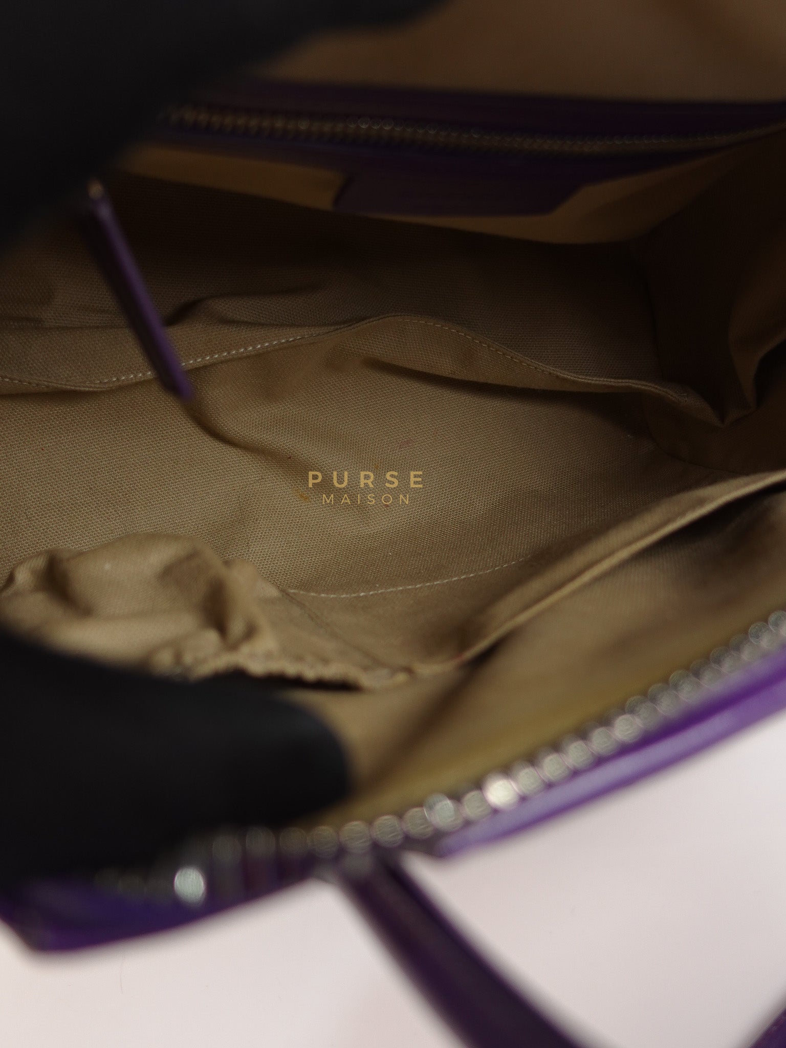 Antigona Medium Bag in Purple Shade Calfskin Leather & Silver Hardware | Purse Maison Luxury Bags Shop