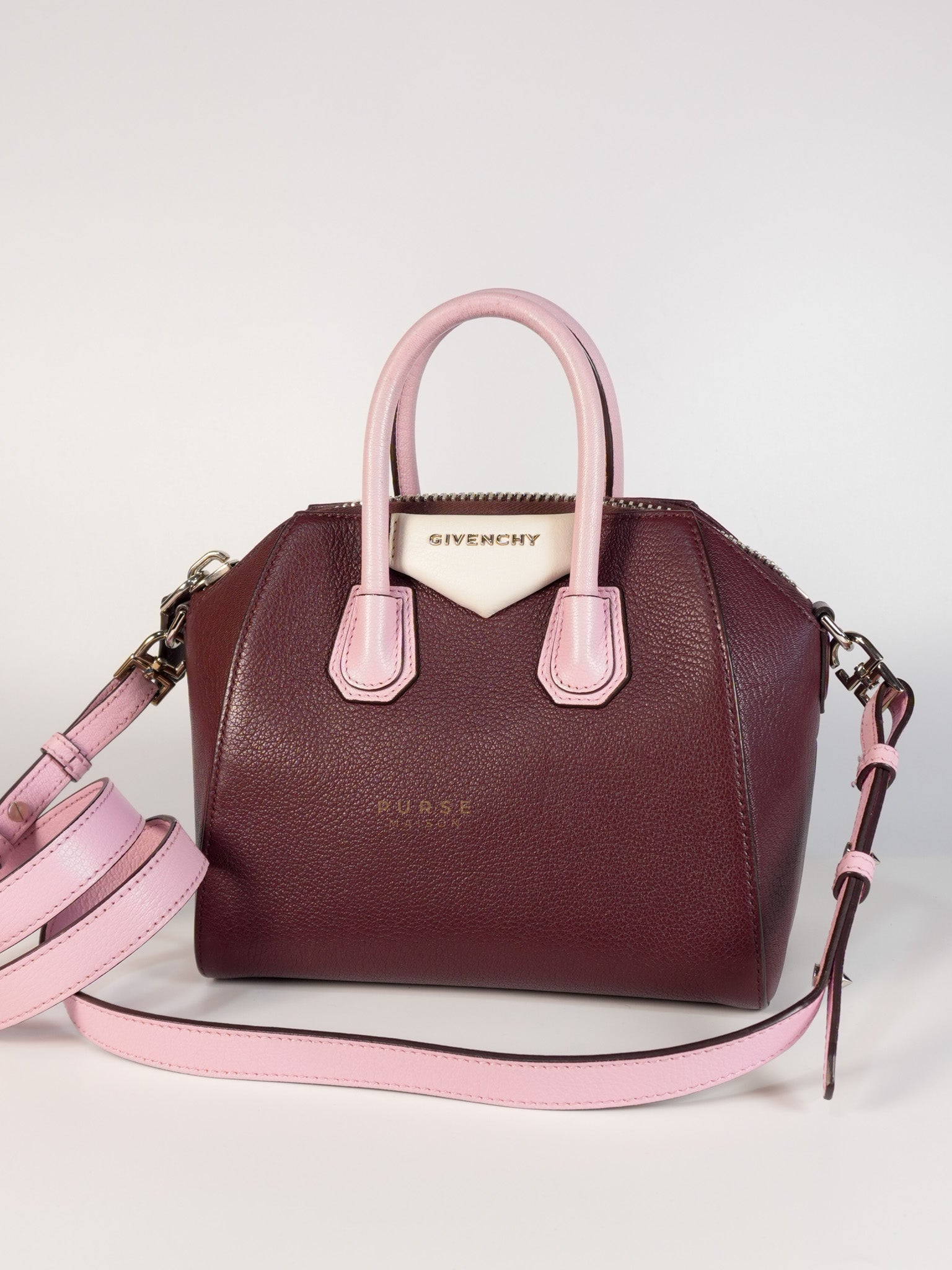 Antigona Mini Tri-Color in Goatskin Leather | Purse Maison Luxury Bags Shop