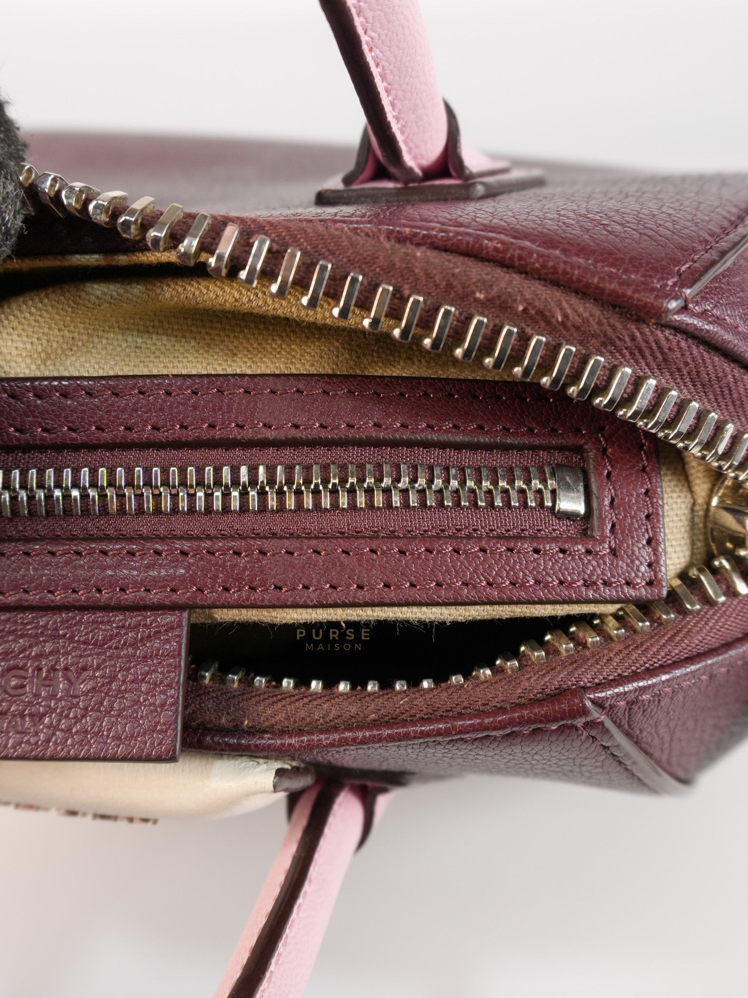 Antigona Mini Tri-Color in Goatskin Leather | Purse Maison Luxury Bags Shop