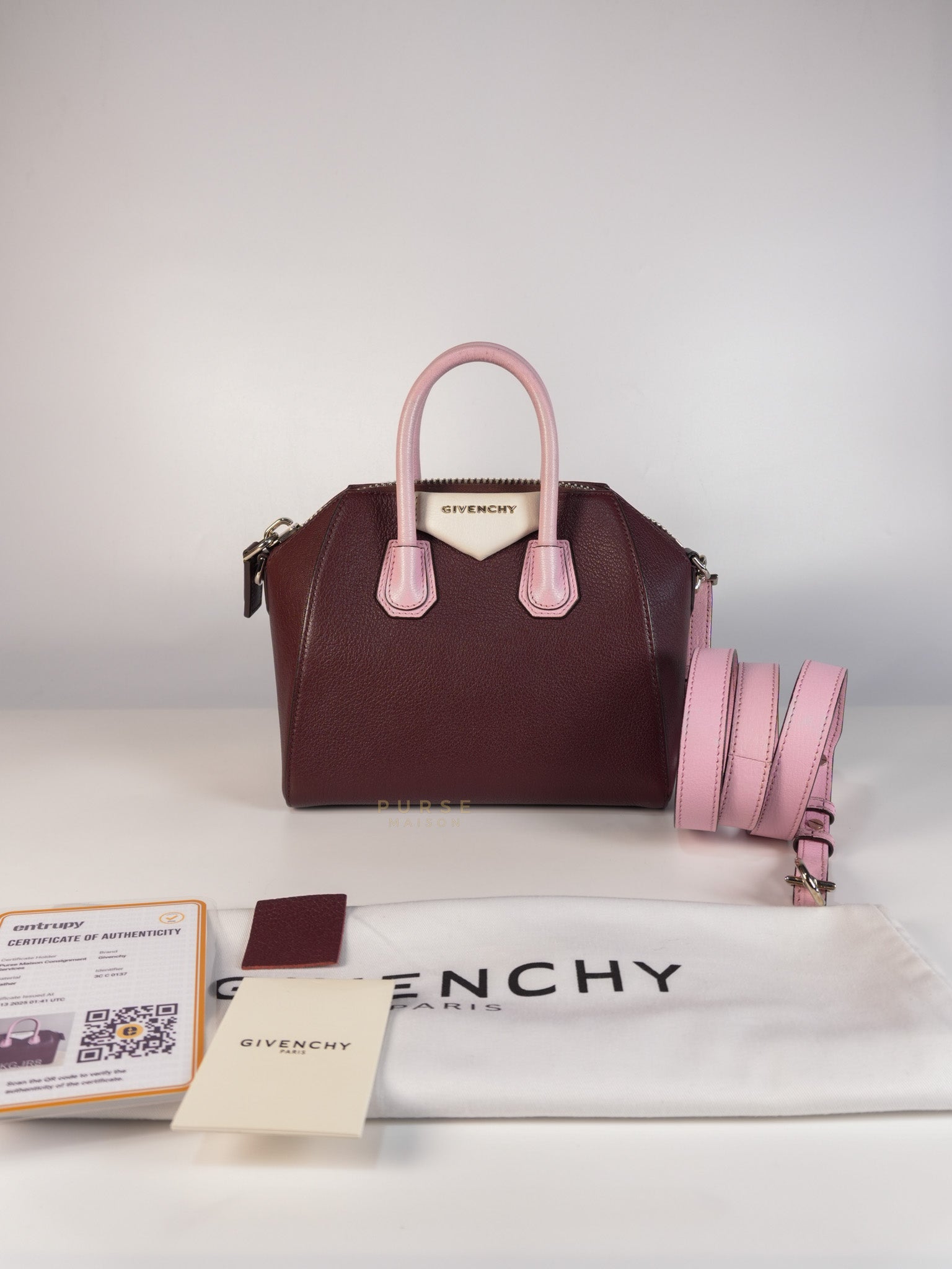 Antigona Mini Tri-Color in Goatskin Leather | Purse Maison Luxury Bags Shop