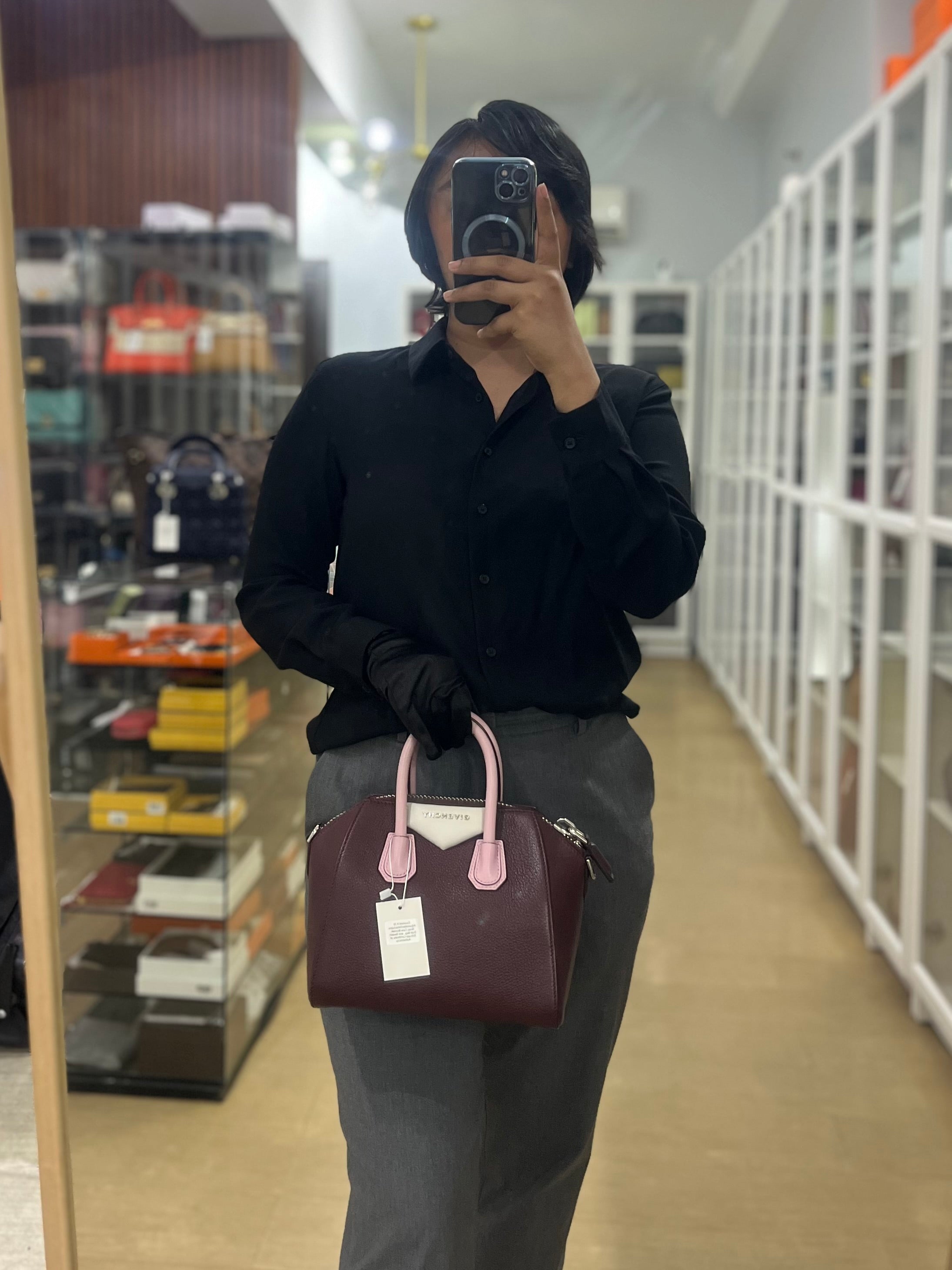 Antigona Mini Tri-Color in Goatskin Leather | Purse Maison Luxury Bags Shop