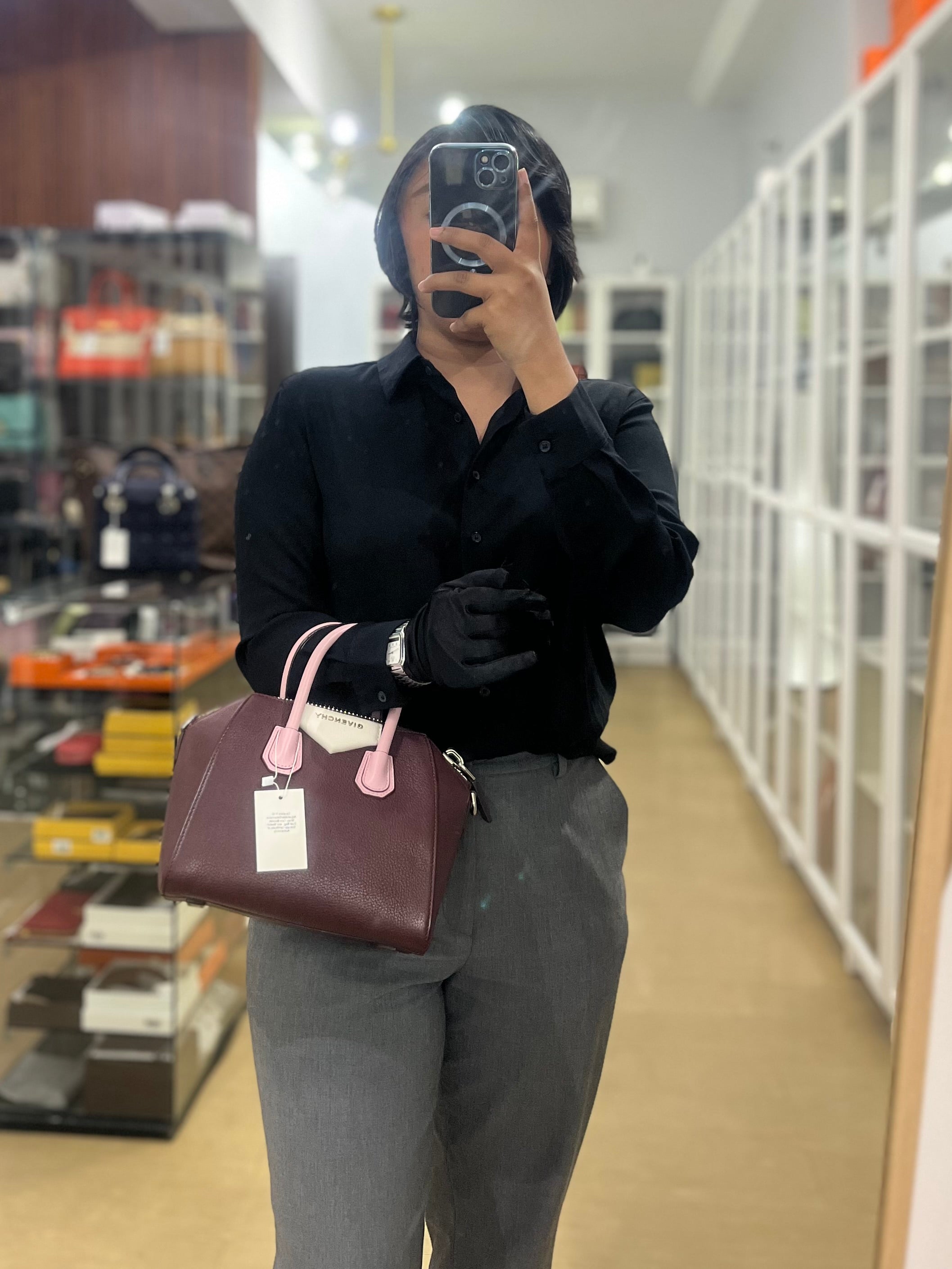 Antigona Mini Tri-Color in Goatskin Leather | Purse Maison Luxury Bags Shop