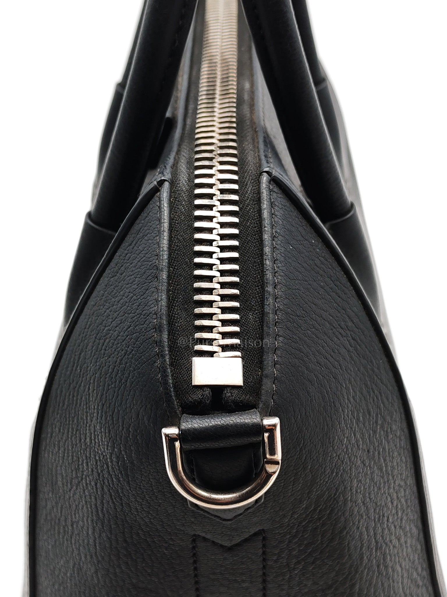 Antigona Small in Back Goatskin Leather Silver Hardware | Purse Maison Luxury Bags Shop