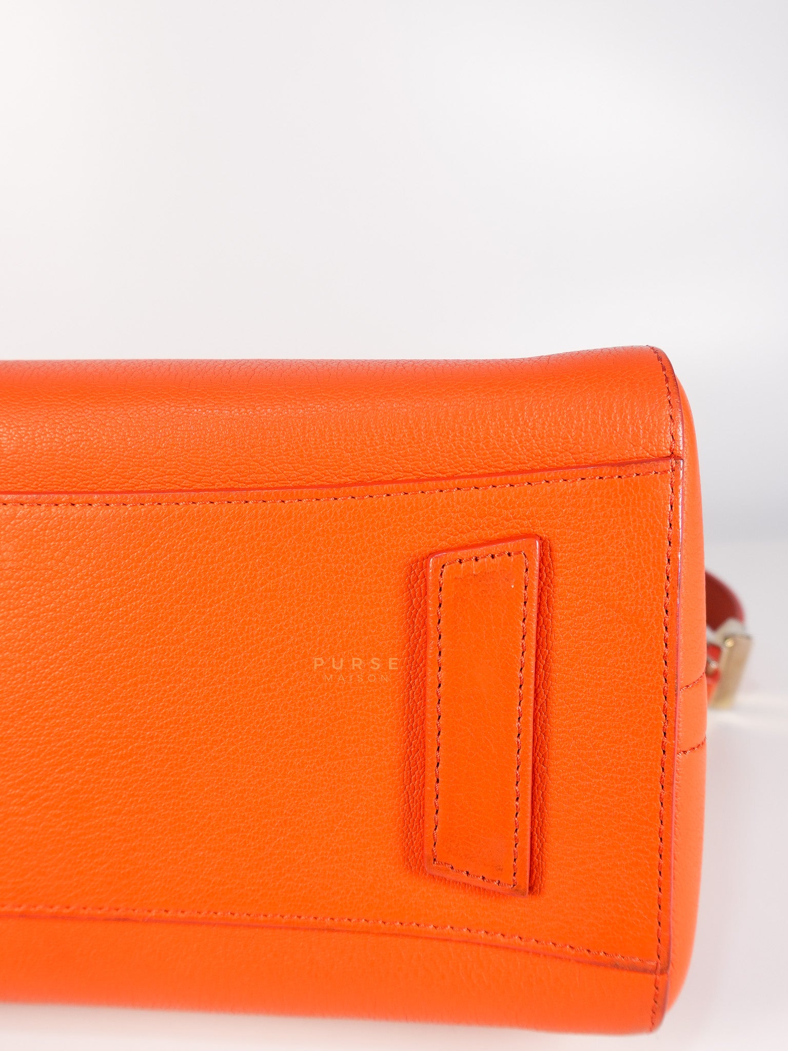 Antigona Small Orange Grained Calfskin Leather | Purse Maison Luxury Bags Shop