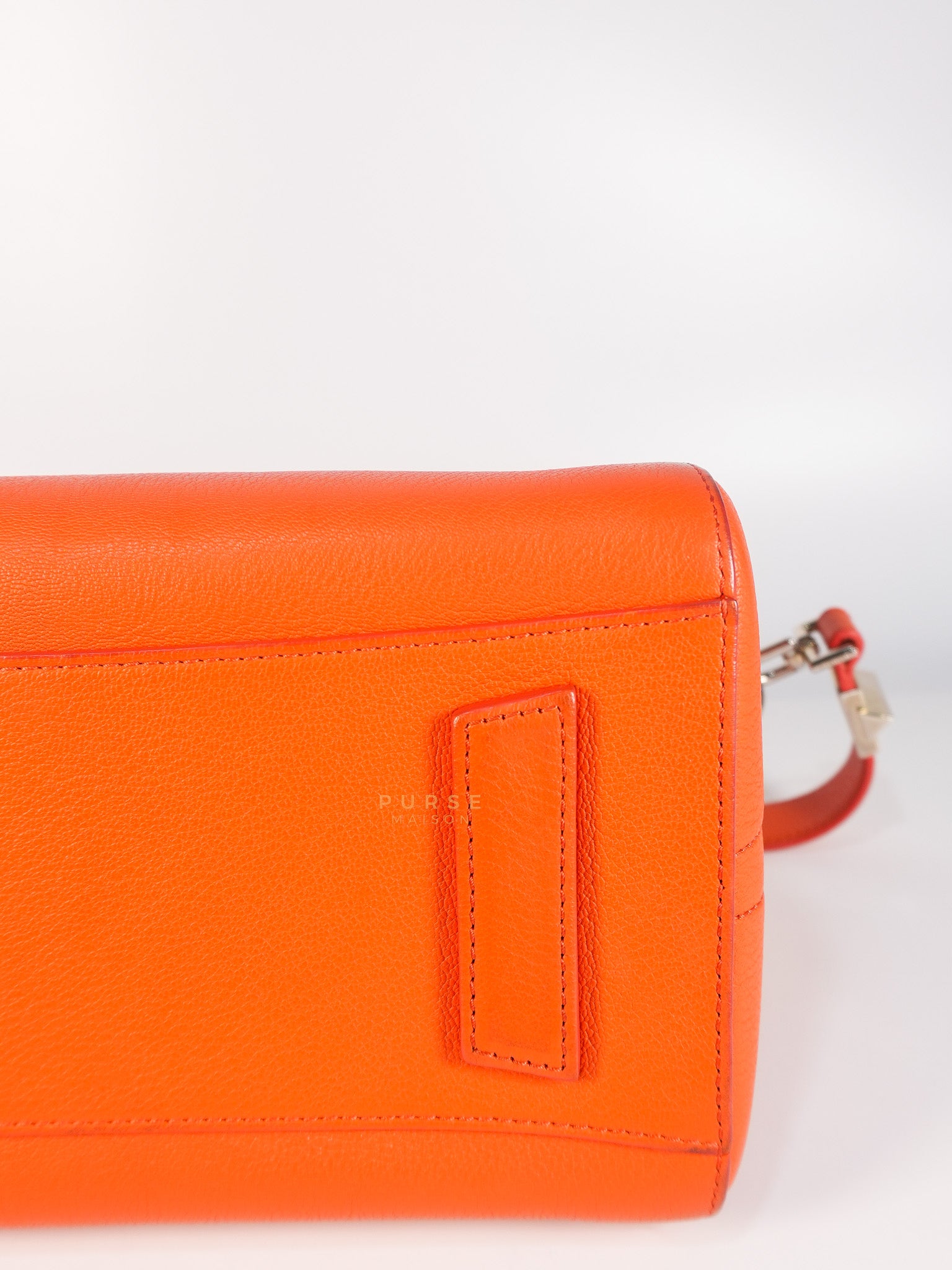Antigona Small Orange Grained Calfskin Leather | Purse Maison Luxury Bags Shop