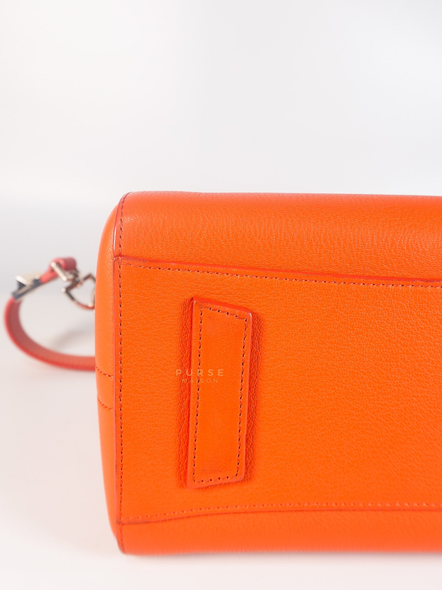 Antigona Small Orange Grained Calfskin Leather | Purse Maison Luxury Bags Shop