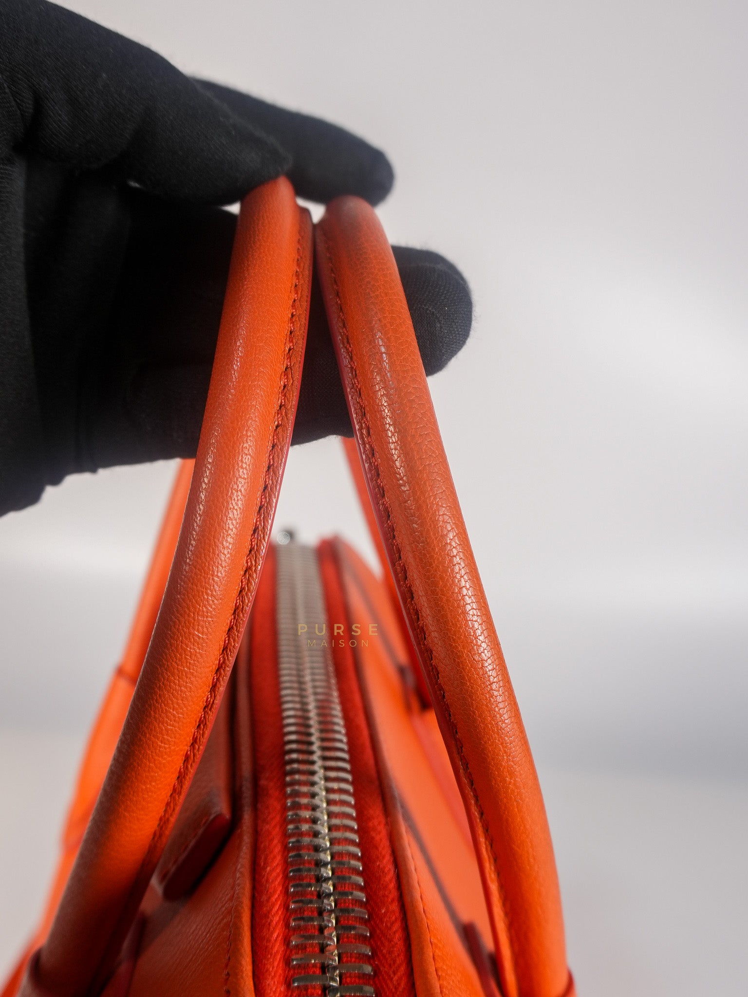 Antigona Small Orange Grained Calfskin Leather | Purse Maison Luxury Bags Shop