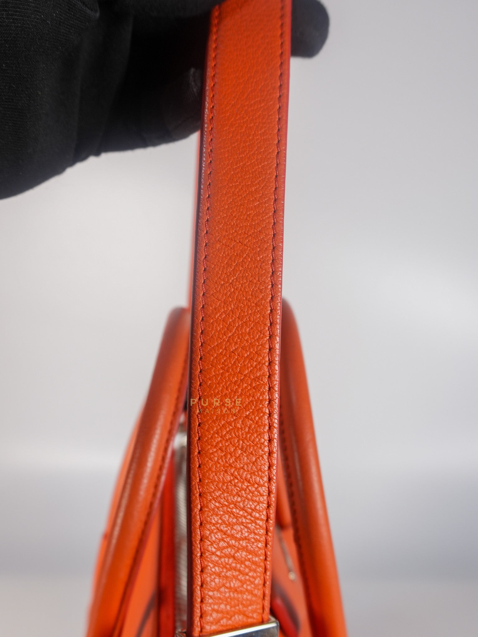 Antigona Small Orange Grained Calfskin Leather | Purse Maison Luxury Bags Shop