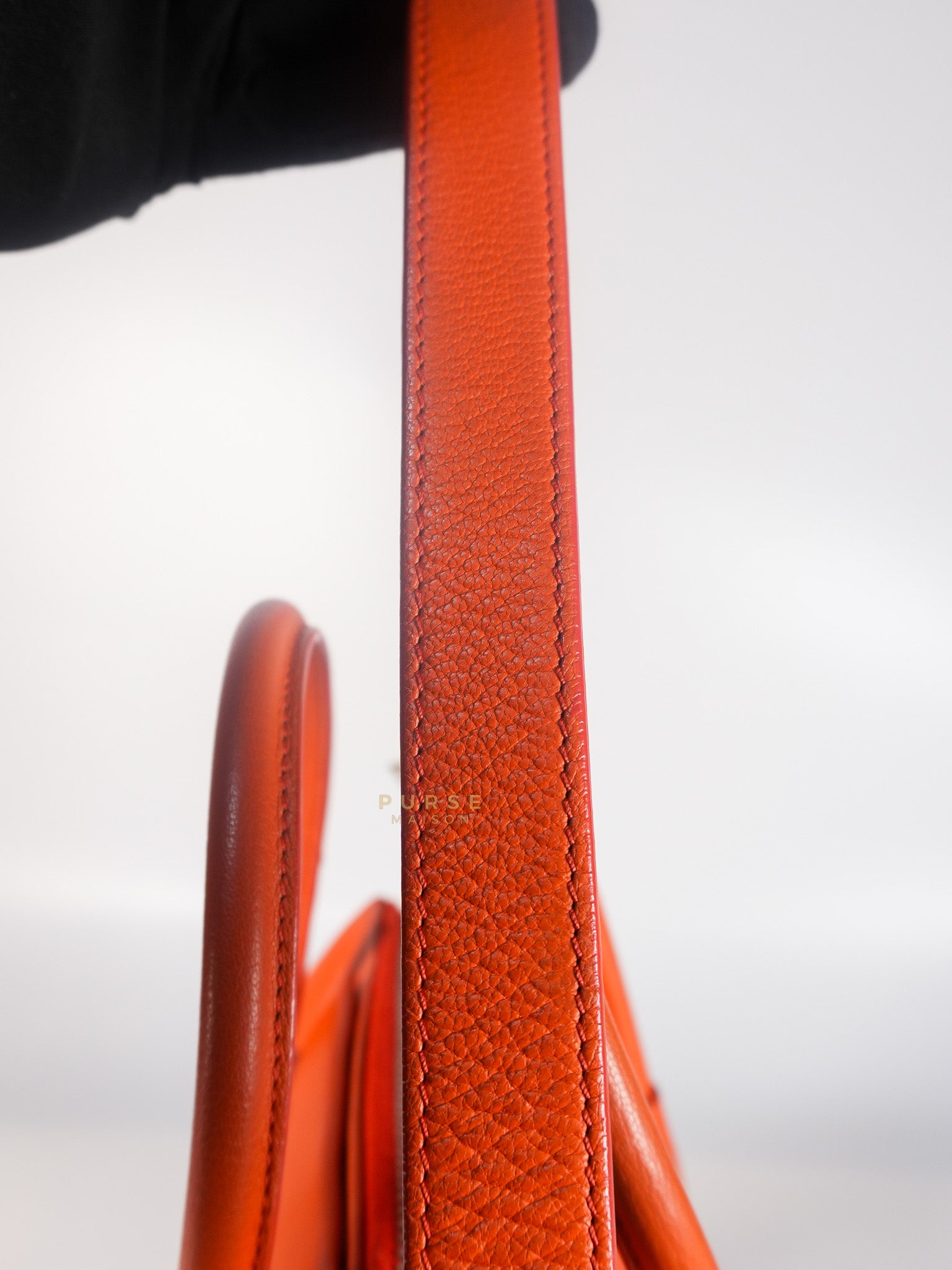 Antigona Small Orange Grained Calfskin Leather | Purse Maison Luxury Bags Shop