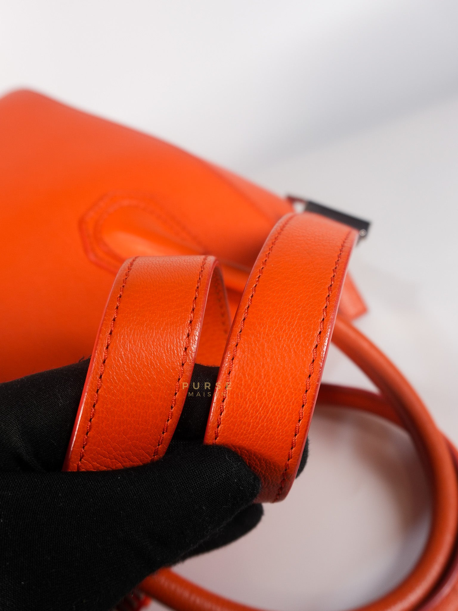 Antigona Small Orange Grained Calfskin Leather | Purse Maison Luxury Bags Shop