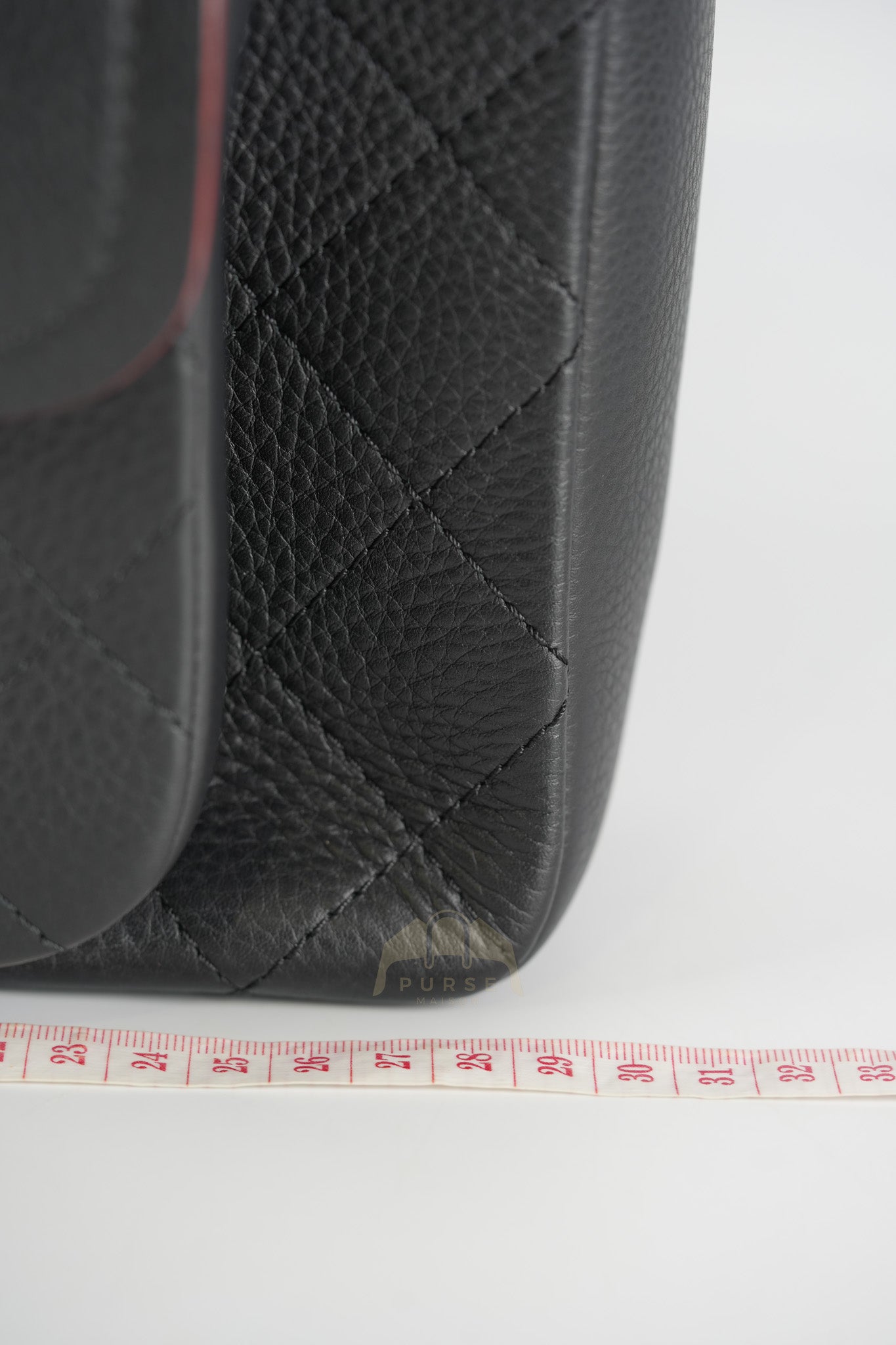 Archi Chic Small Shopping Tote in Black Quilted Grained Calfskin Leather Aged Gold Hardware (Series 25) | Purse Maison Luxury Bags Shop