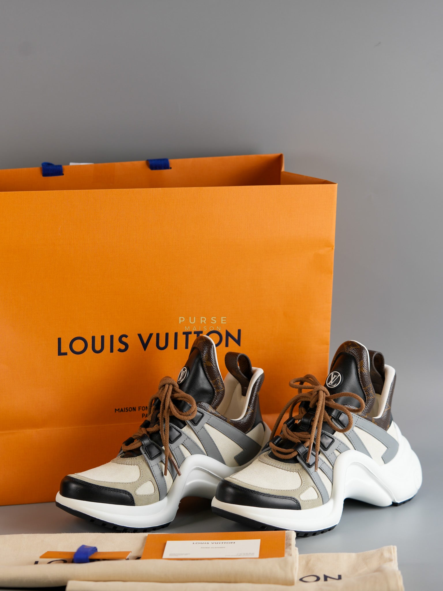 Archlight Sneakers Multicolor Monogram Canvas and Leather Size 36.5 EU (22 cm) | Purse Maison Luxury Bags Shop