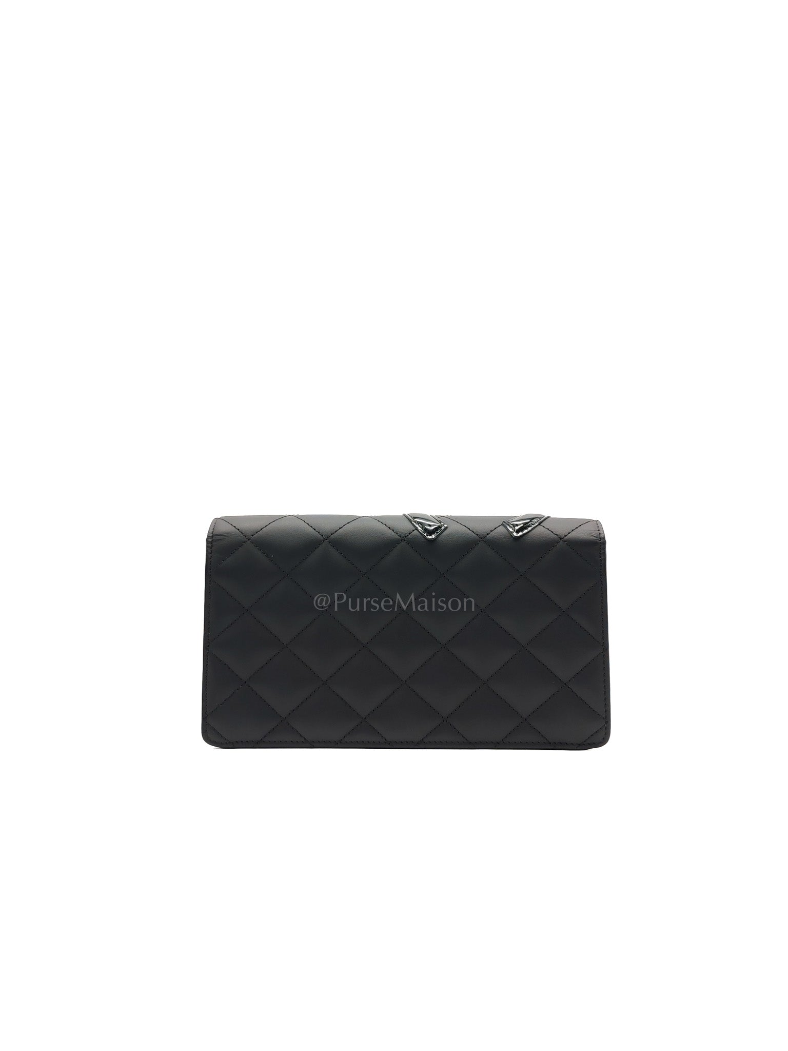 Cambon Ligne Long Wallet in Black Calfskin Leather Series 21