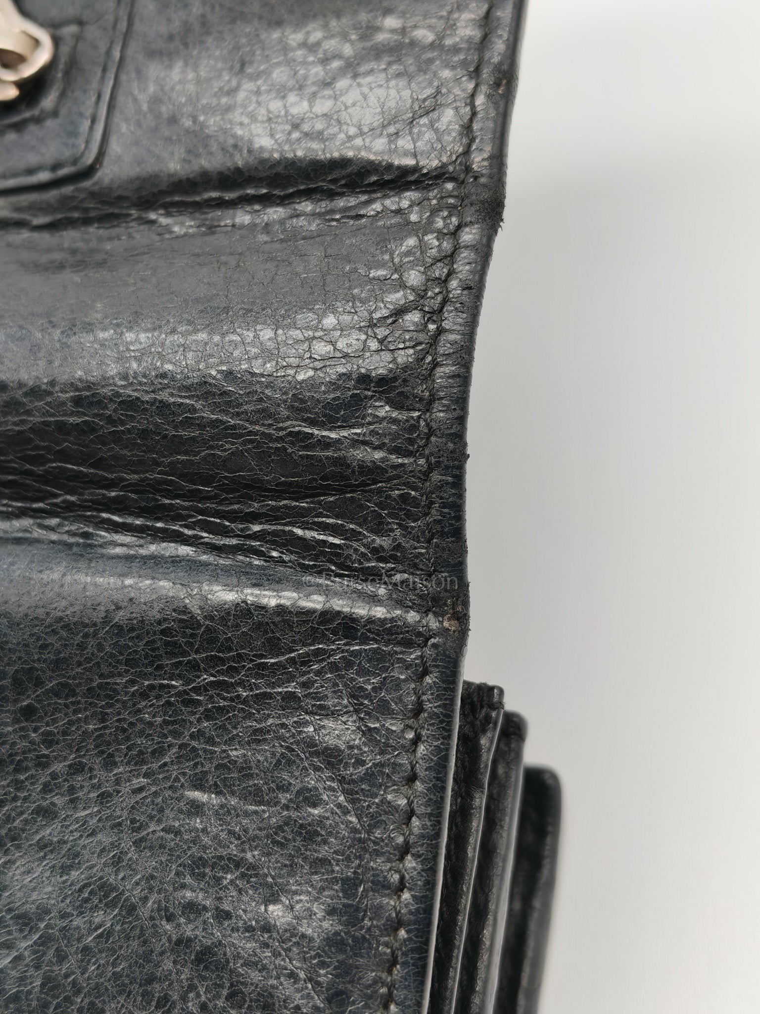 Arena Giant Continental Wallet in Black Leather | Purse Maison Luxury Bags Shop