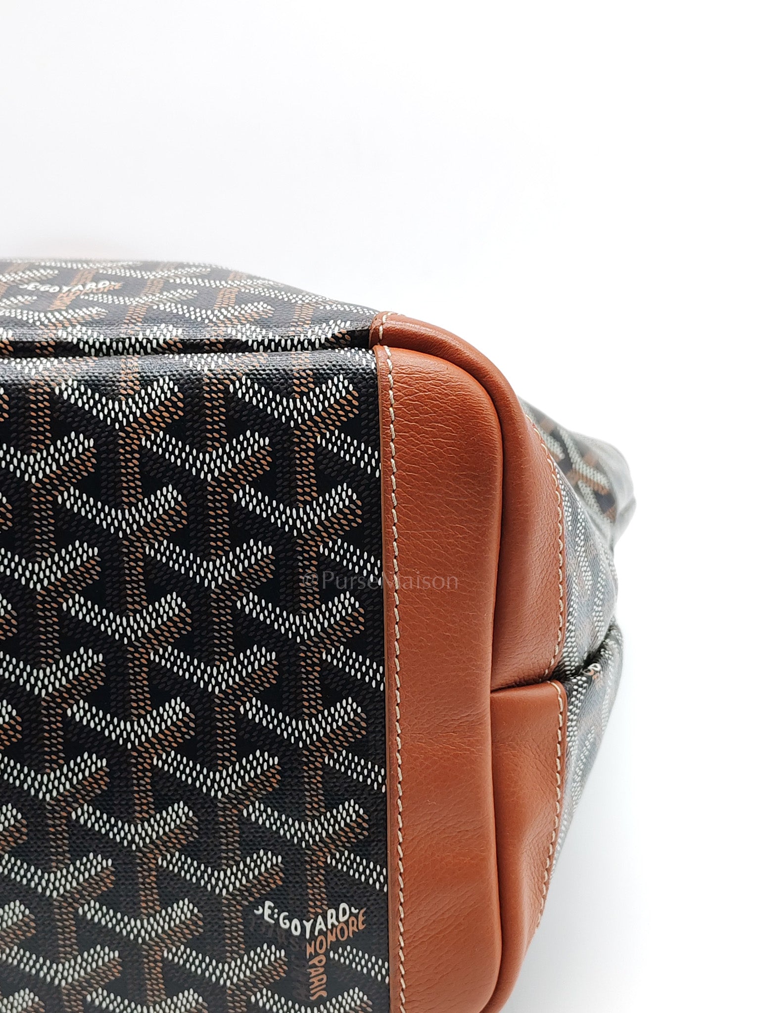 Artois GM Tote in Tan/Black Goyardine Canvas | Purse Maison Luxury Bags Shop