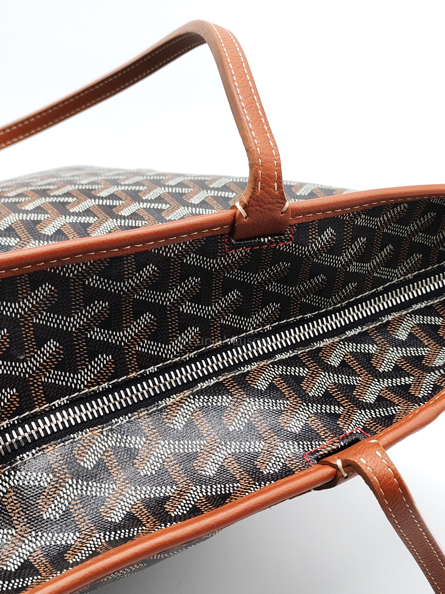 Artois GM Tote in Tan/Black Goyardine Canvas | Purse Maison Luxury Bags Shop