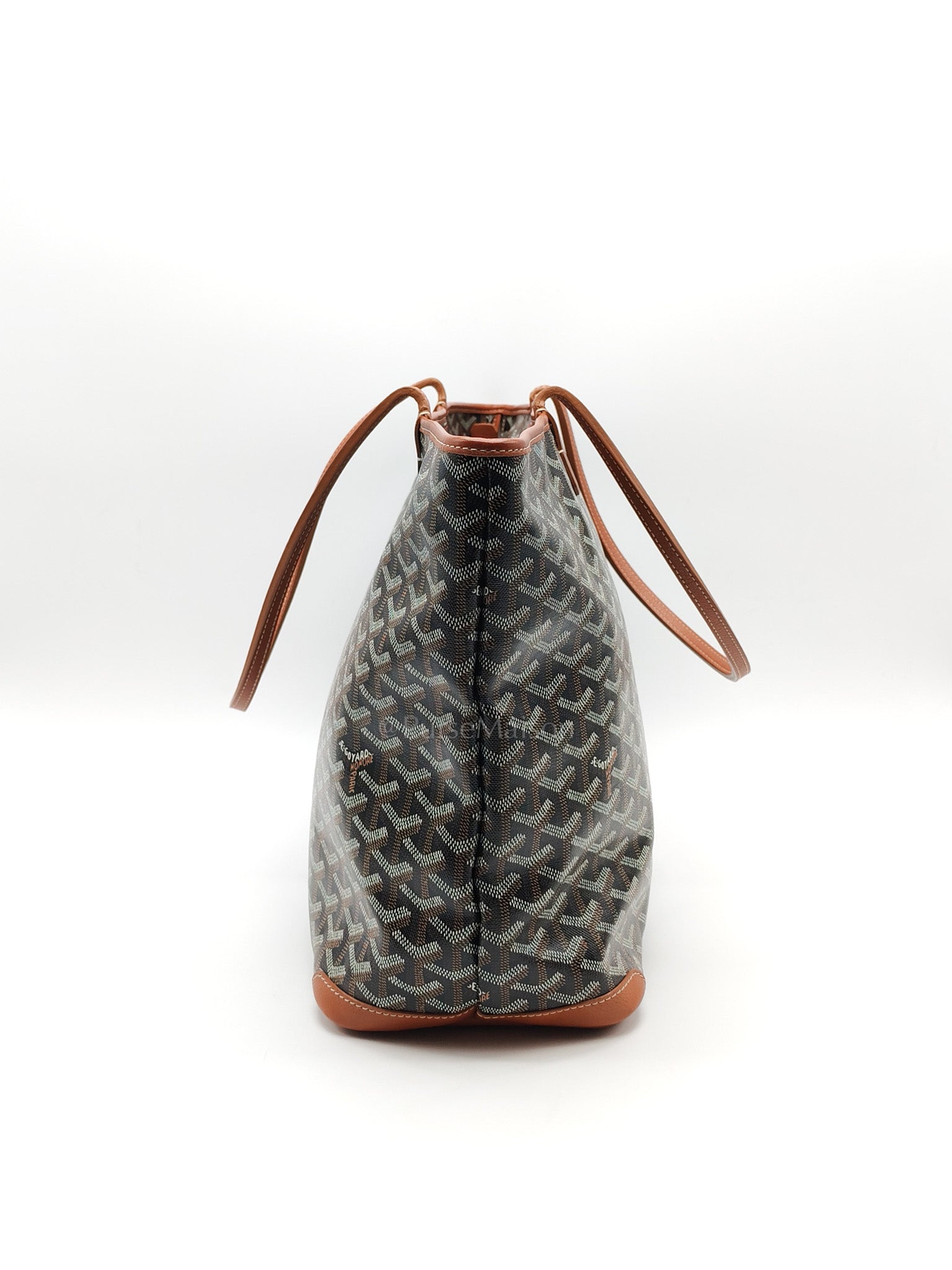 Artois GM Tote in Tan/Black Goyardine Canvas | Purse Maison Luxury Bags Shop