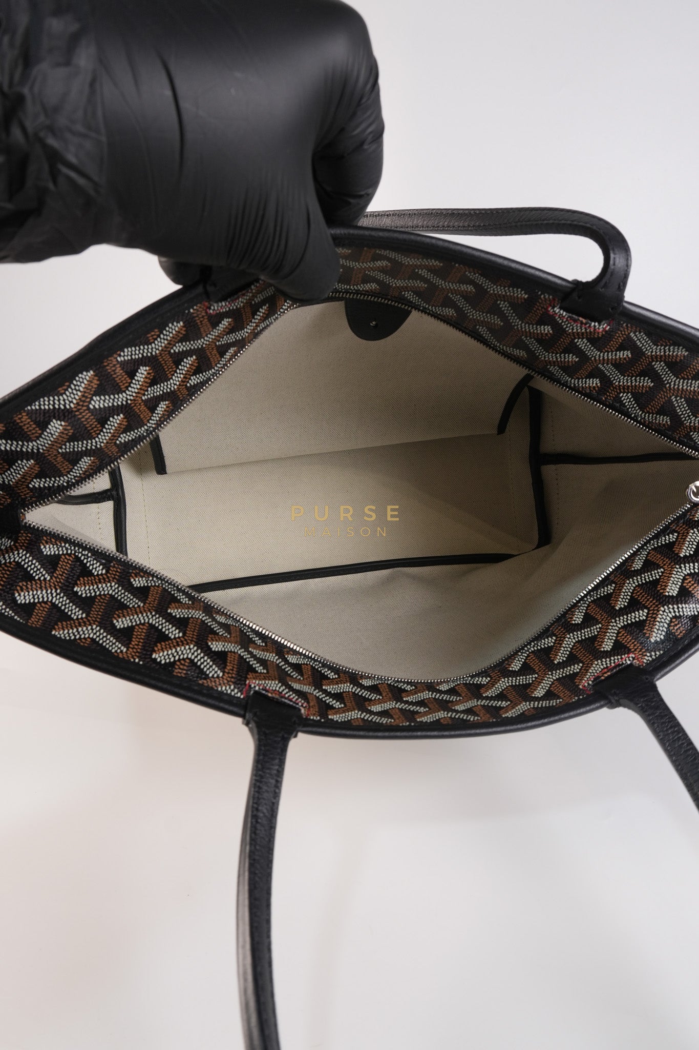 Artois PM Black in Goyardine Canvas | Purse Maison Luxury Bags Shop