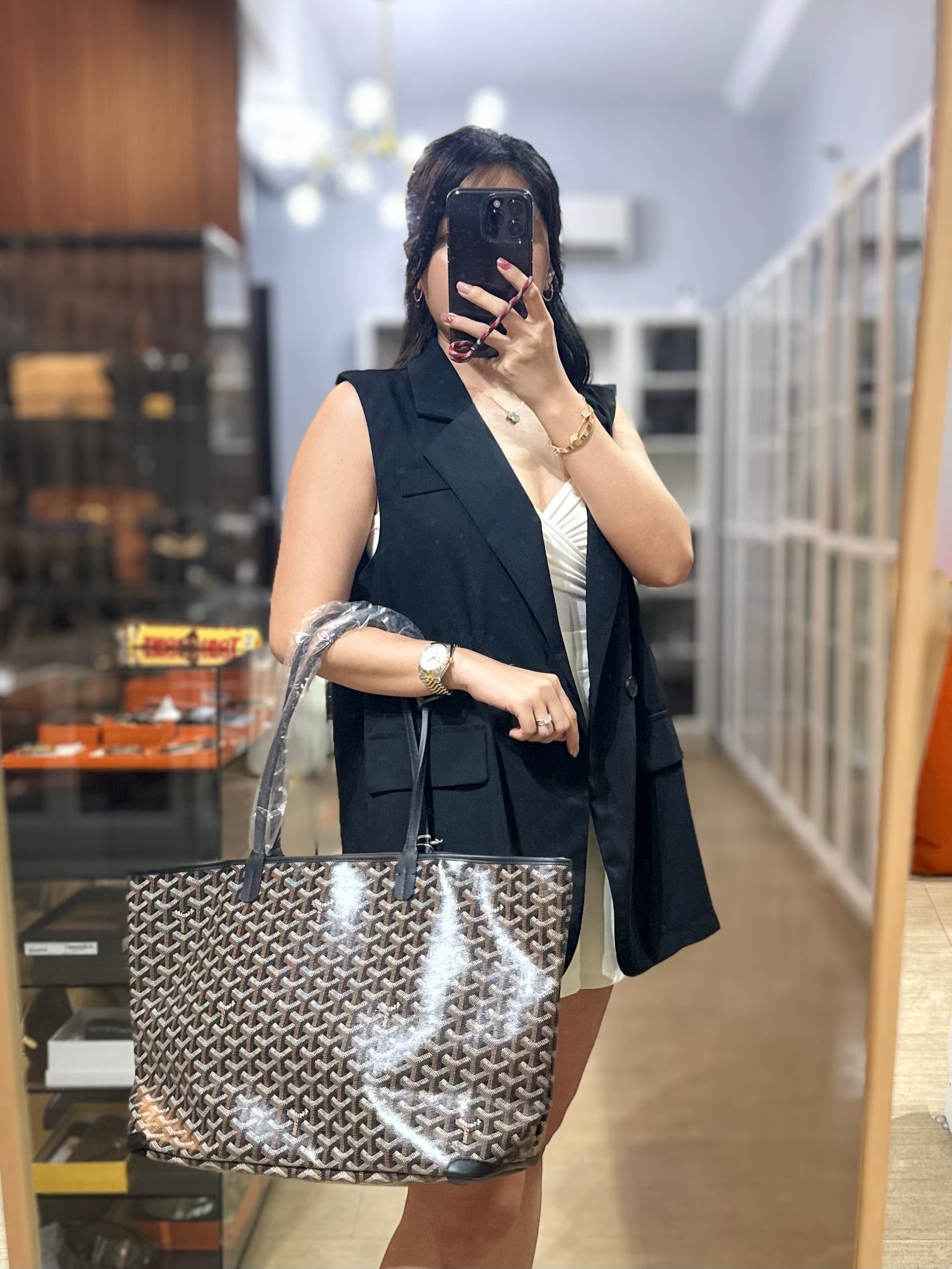 Artois PM Black in Goyardine Canvas | Purse Maison Luxury Bags Shop