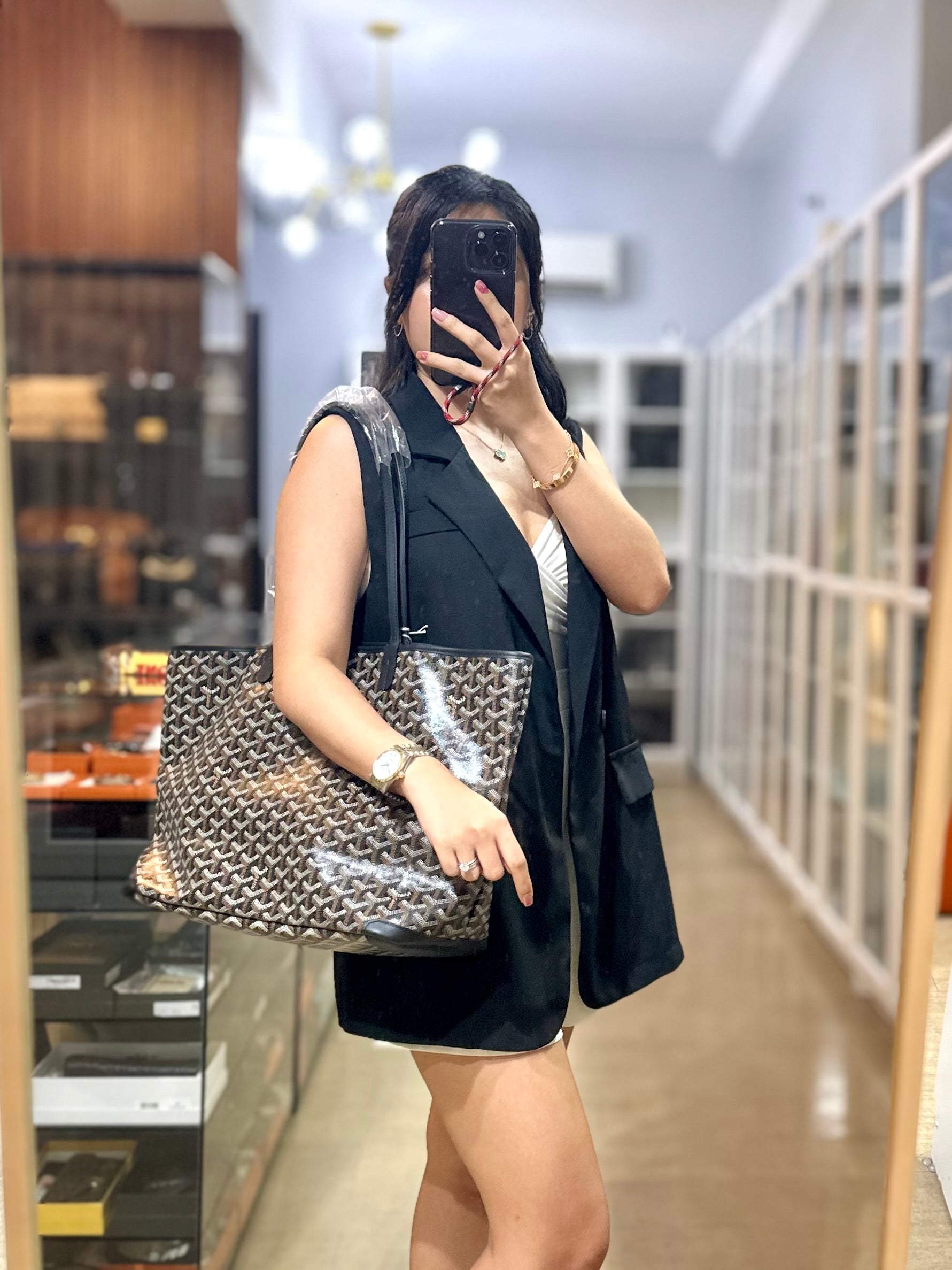 Artois PM Black in Goyardine Canvas | Purse Maison Luxury Bags Shop