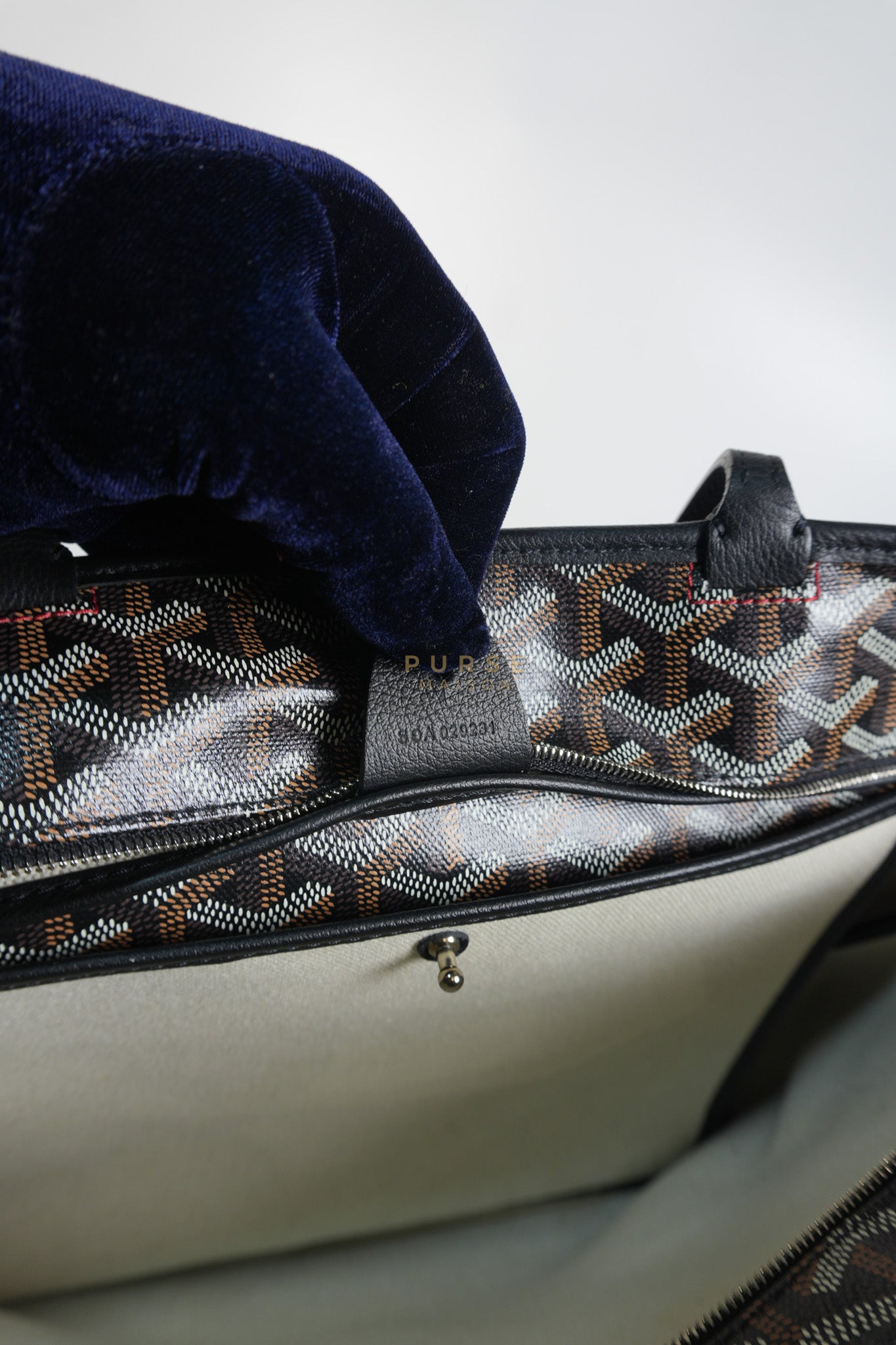 Artois PM in Black Goyardine Canvas | Purse Maison Luxury Bags Shop