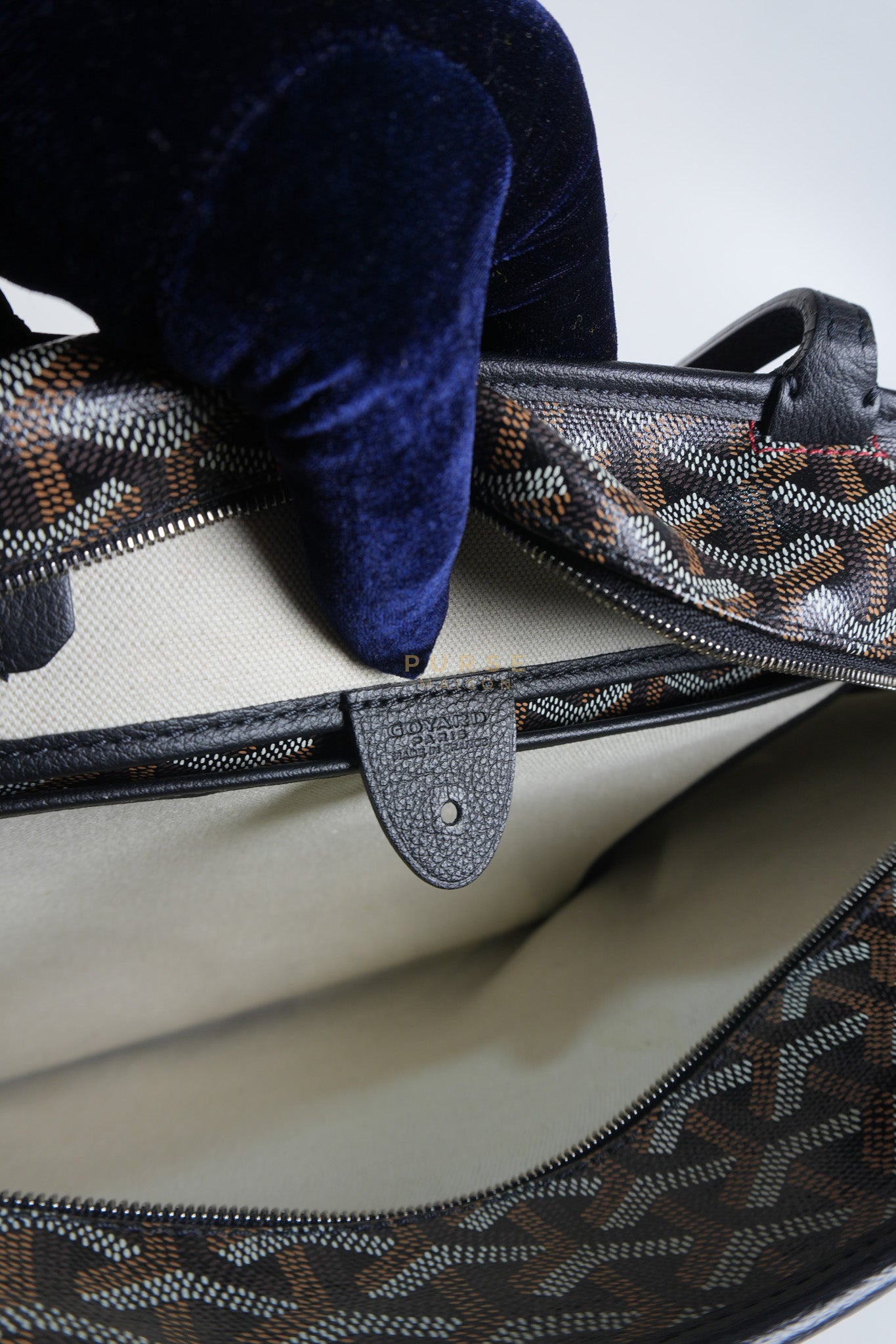 Artois PM in Black Goyardine Canvas | Purse Maison Luxury Bags Shop