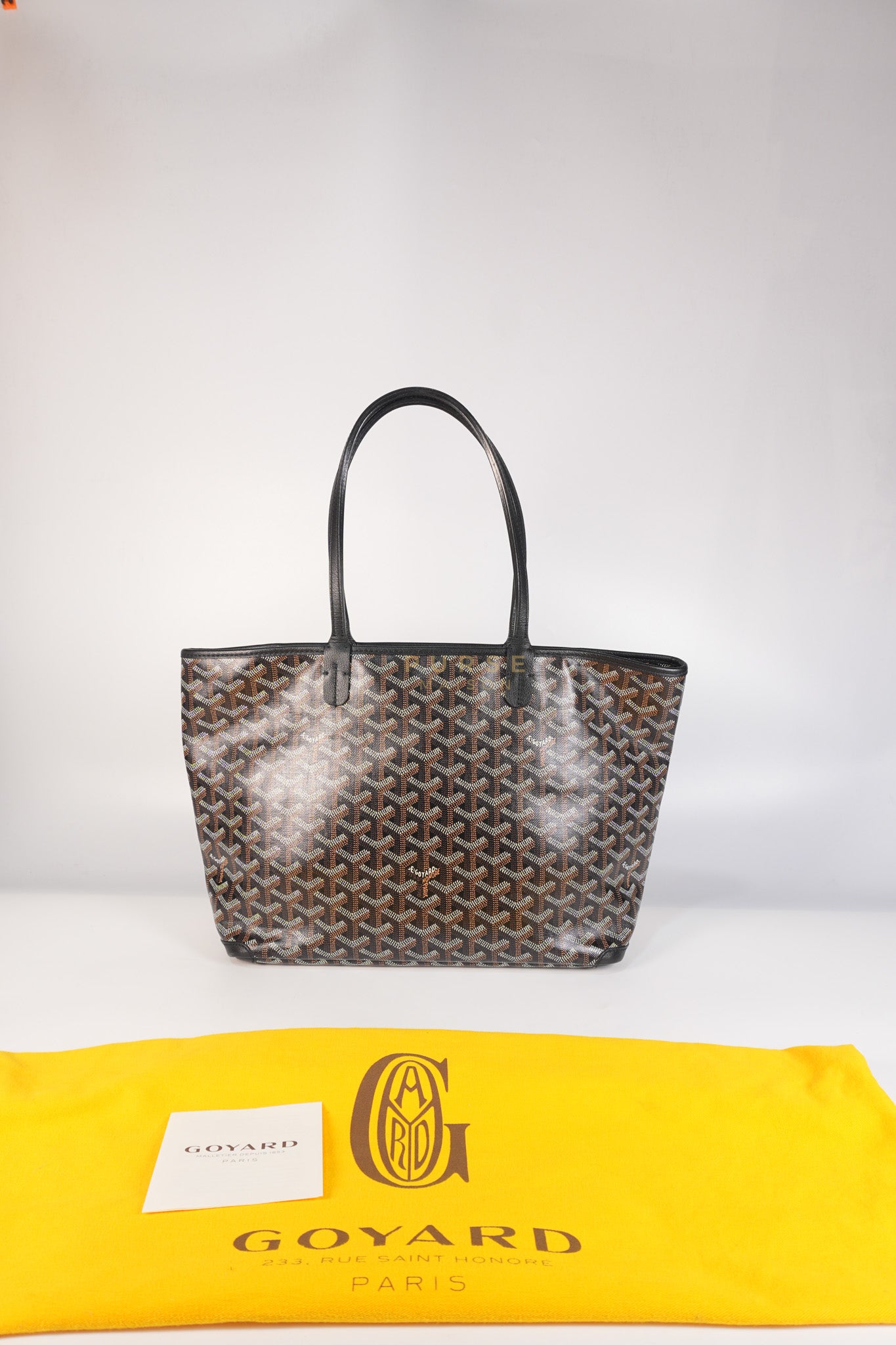 Artois PM in Black Goyardine Canvas | Purse Maison Luxury Bags Shop