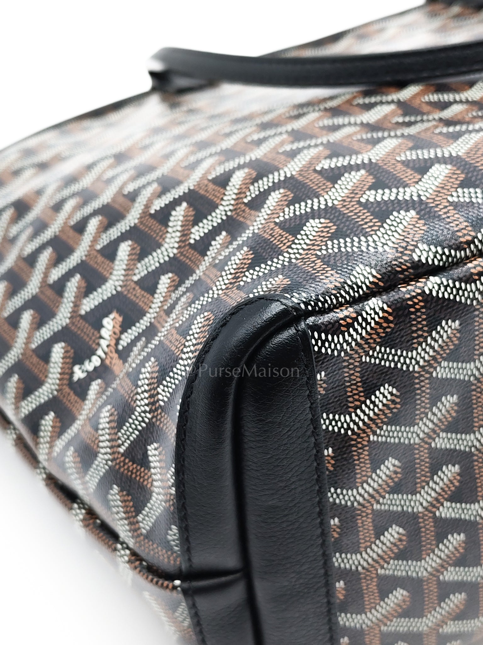 Artois PM in Black Goyardine Canvas Tote Bag | Purse Maison Luxury Bags Shop