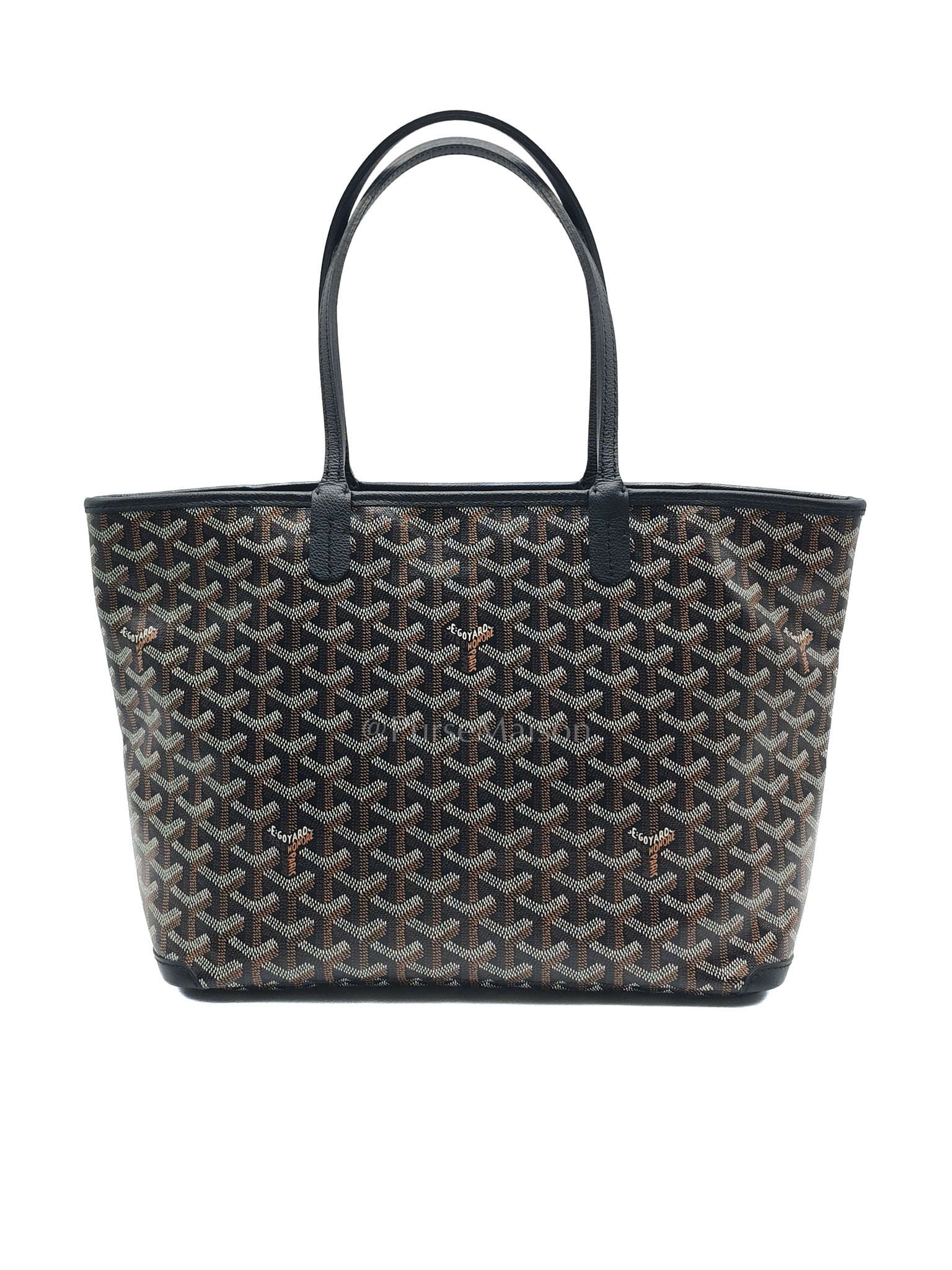 Artois PM in Black Goyardine Canvas Tote Bag | Purse Maison Luxury Bags Shop