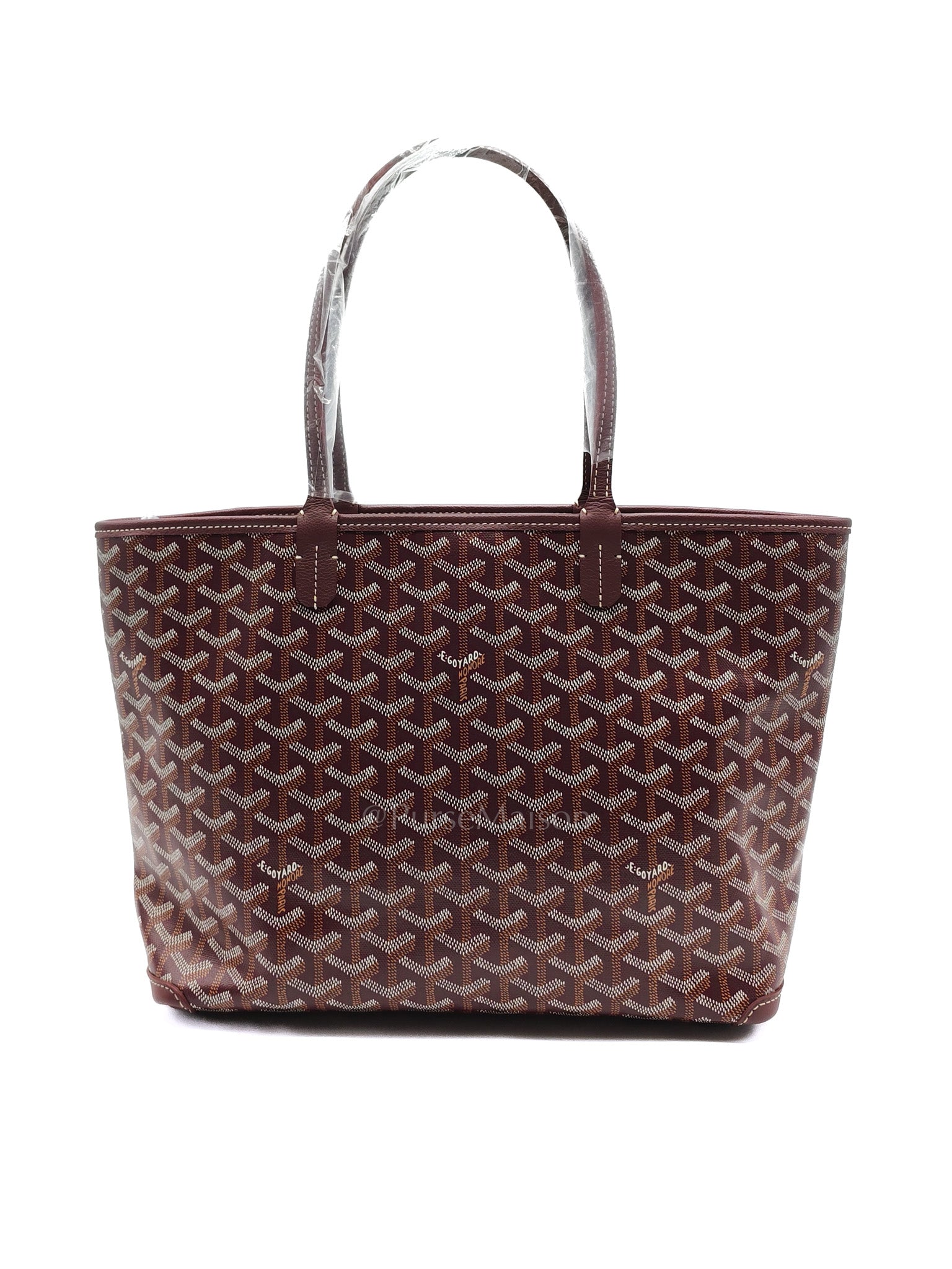 Artois PM in Burgundy (Bordeaux) Goyardine Canvas Tote Bag | Purse Maison Luxury Bags Shop