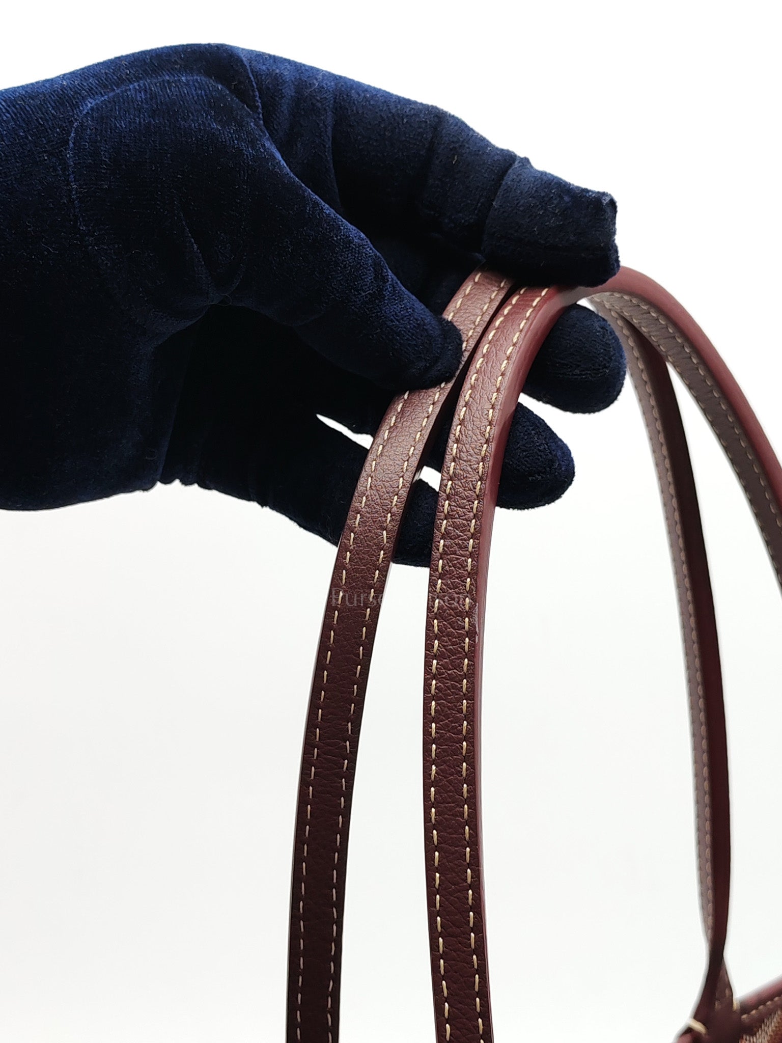 Artois PM in Burgundy Goyardine Canvas | Purse Maison Luxury Bags Shop