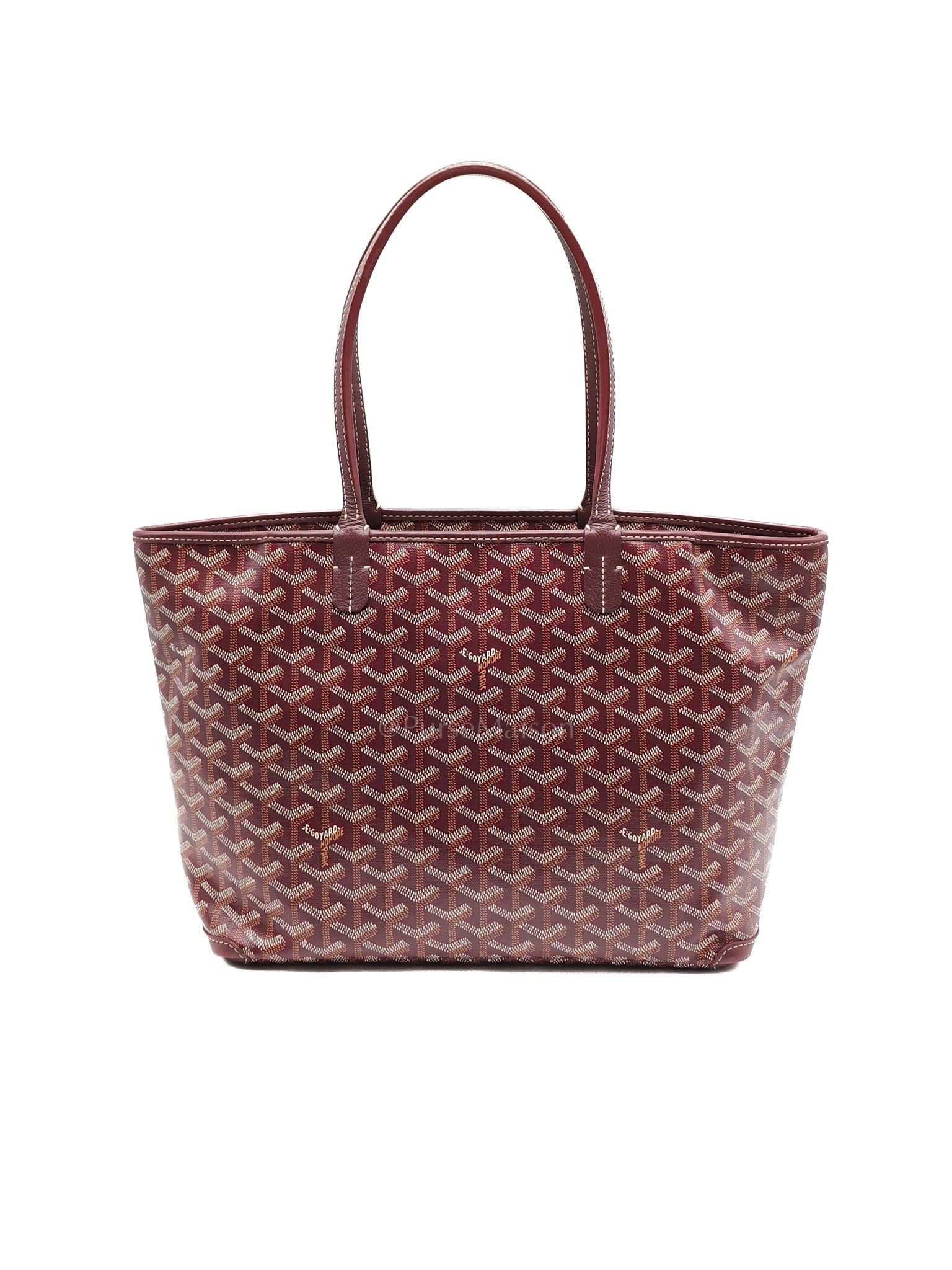 Artois PM in Burgundy Goyardine Canvas | Purse Maison Luxury Bags Shop