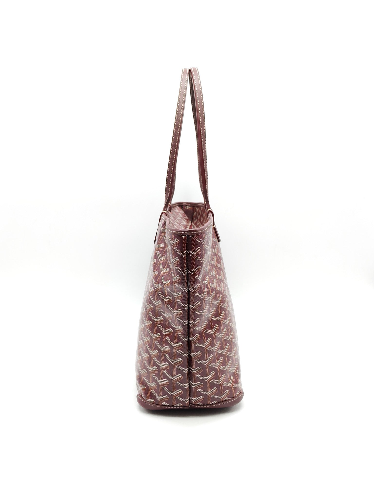 Artois PM in Burgundy Goyardine Canvas | Purse Maison Luxury Bags Shop